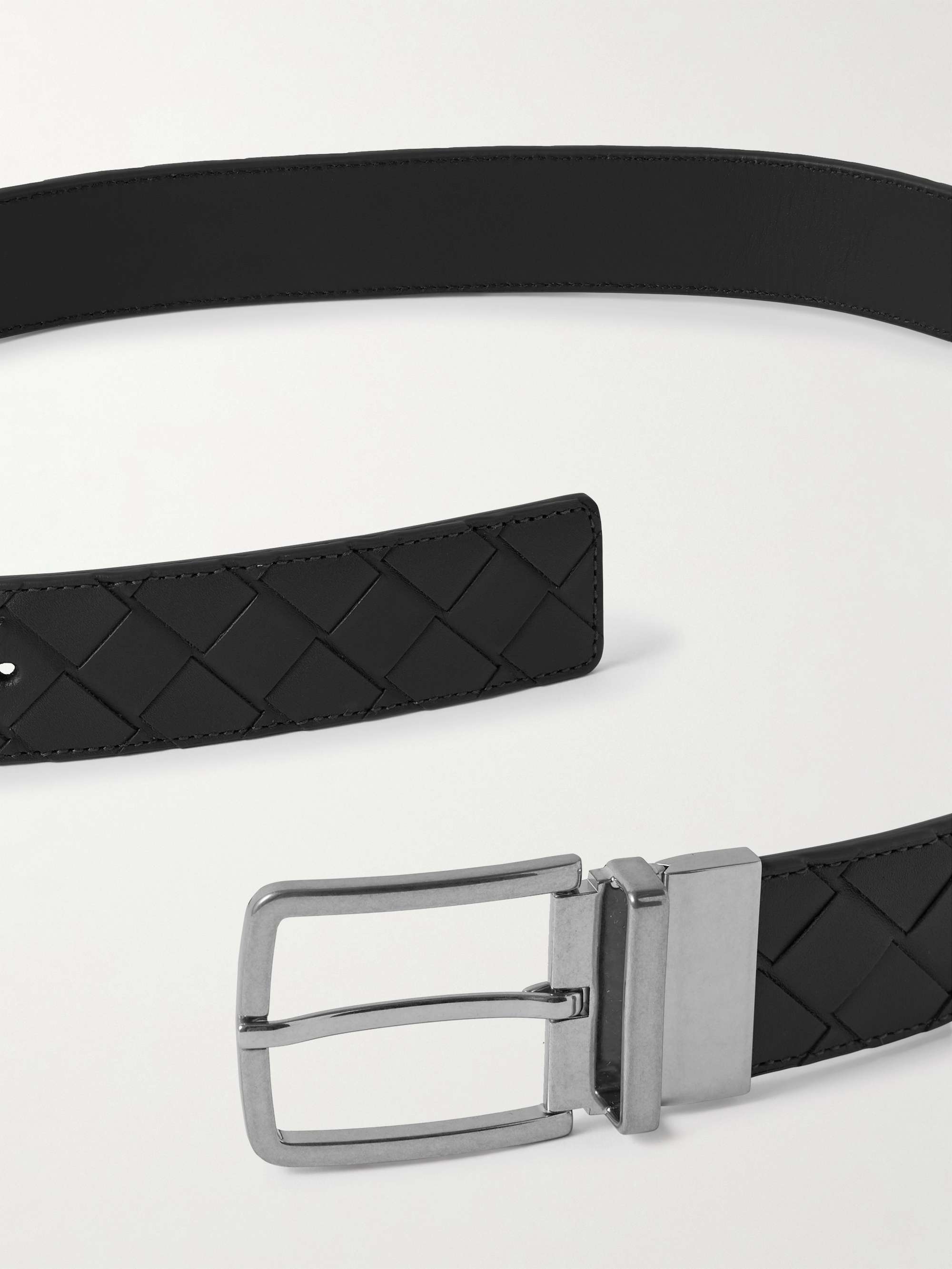 BOTTEGA VENETA Wendbarer Gürtel aus Intrecciato-Leder, 3,5 cm