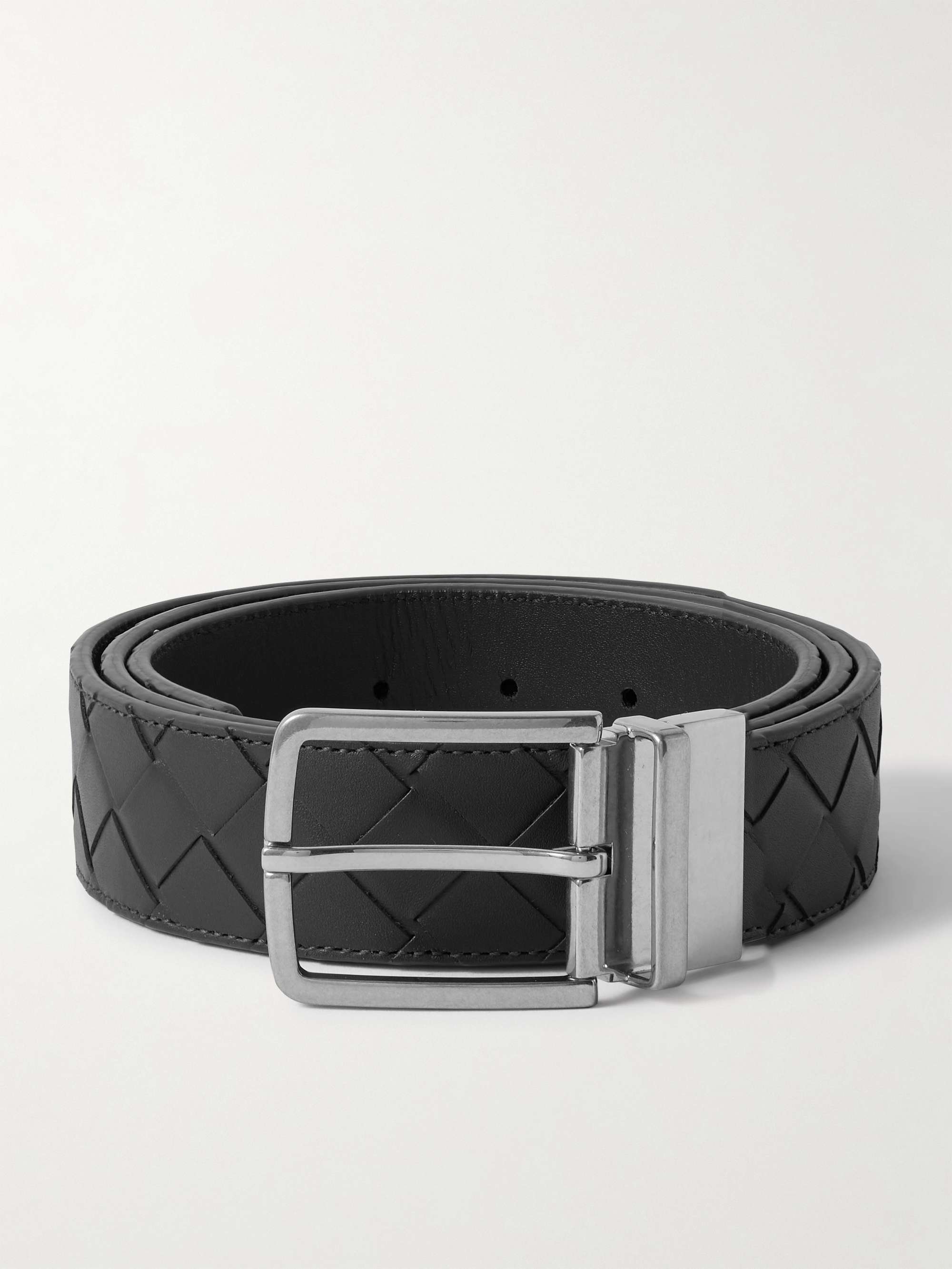 BOTTEGA VENETA Wendbarer Gürtel aus Intrecciato-Leder, 3,5 cm