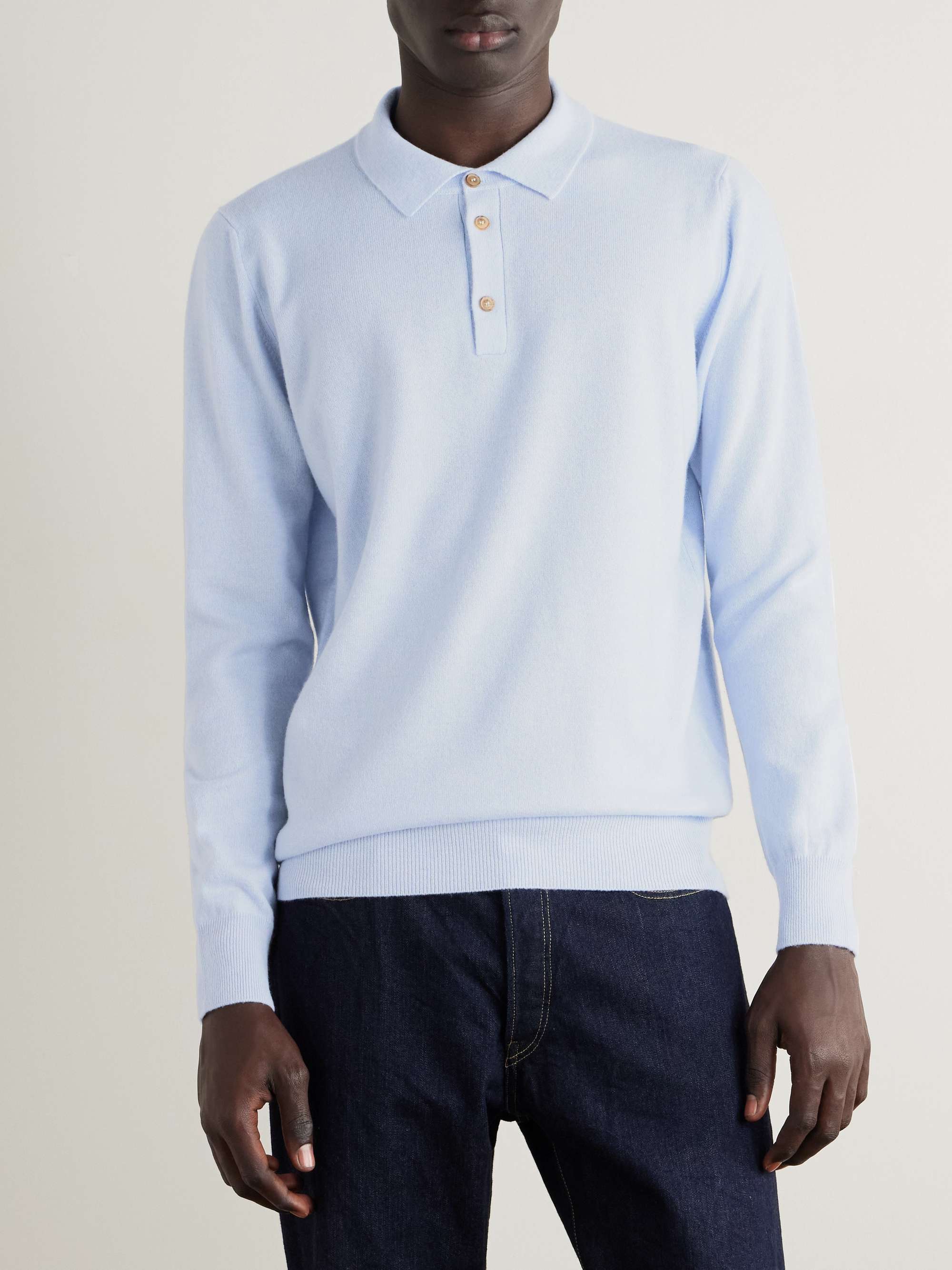 GHIAIA CASHMERE Cashmere Polo Shirt