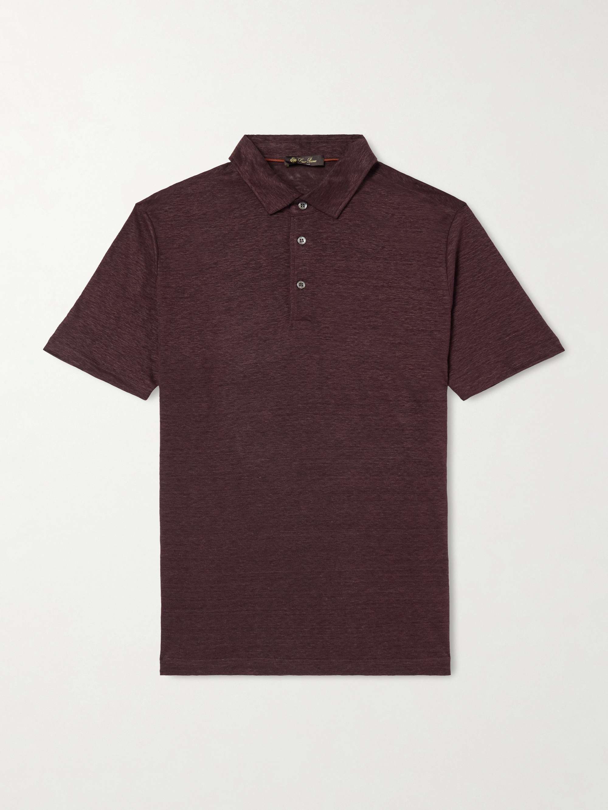 LORO PIANA كنزة بولو من كتّان الجيرسي