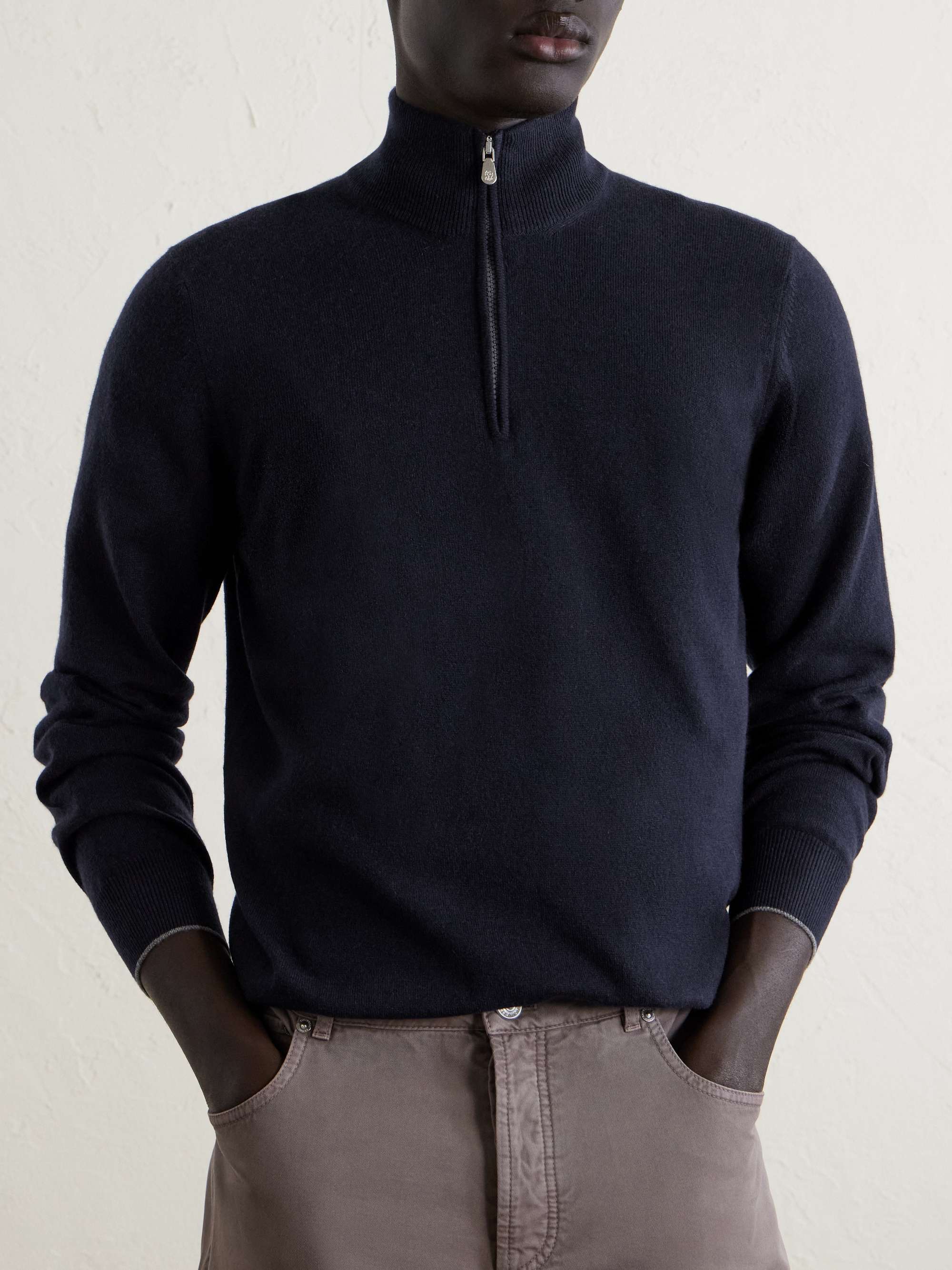 BRUNELLO CUCINELLI Cashmere Half-Zip Sweater