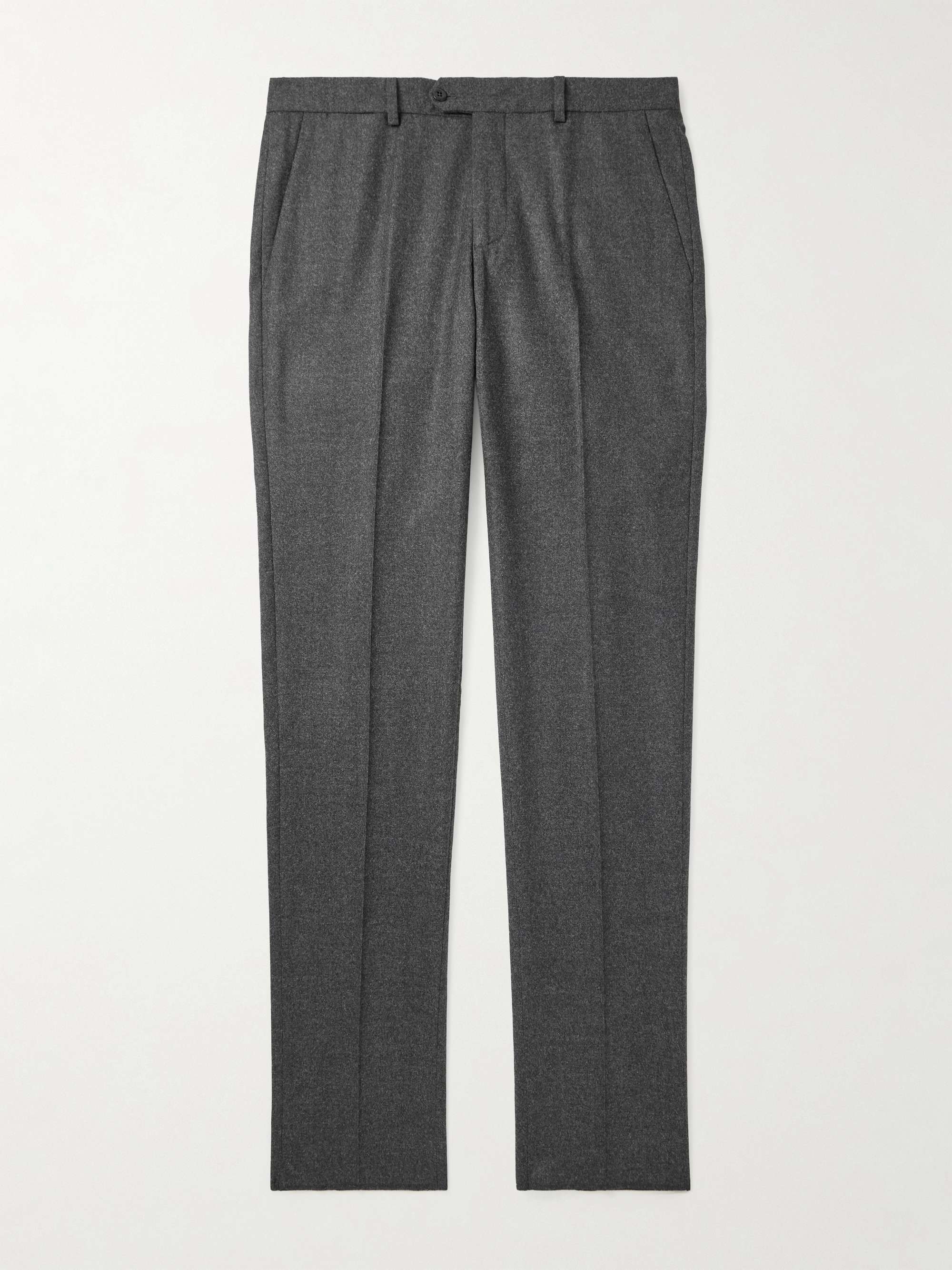RUBINACCI Luca Slim-Fit Tapered Wool-Flannel Trousers