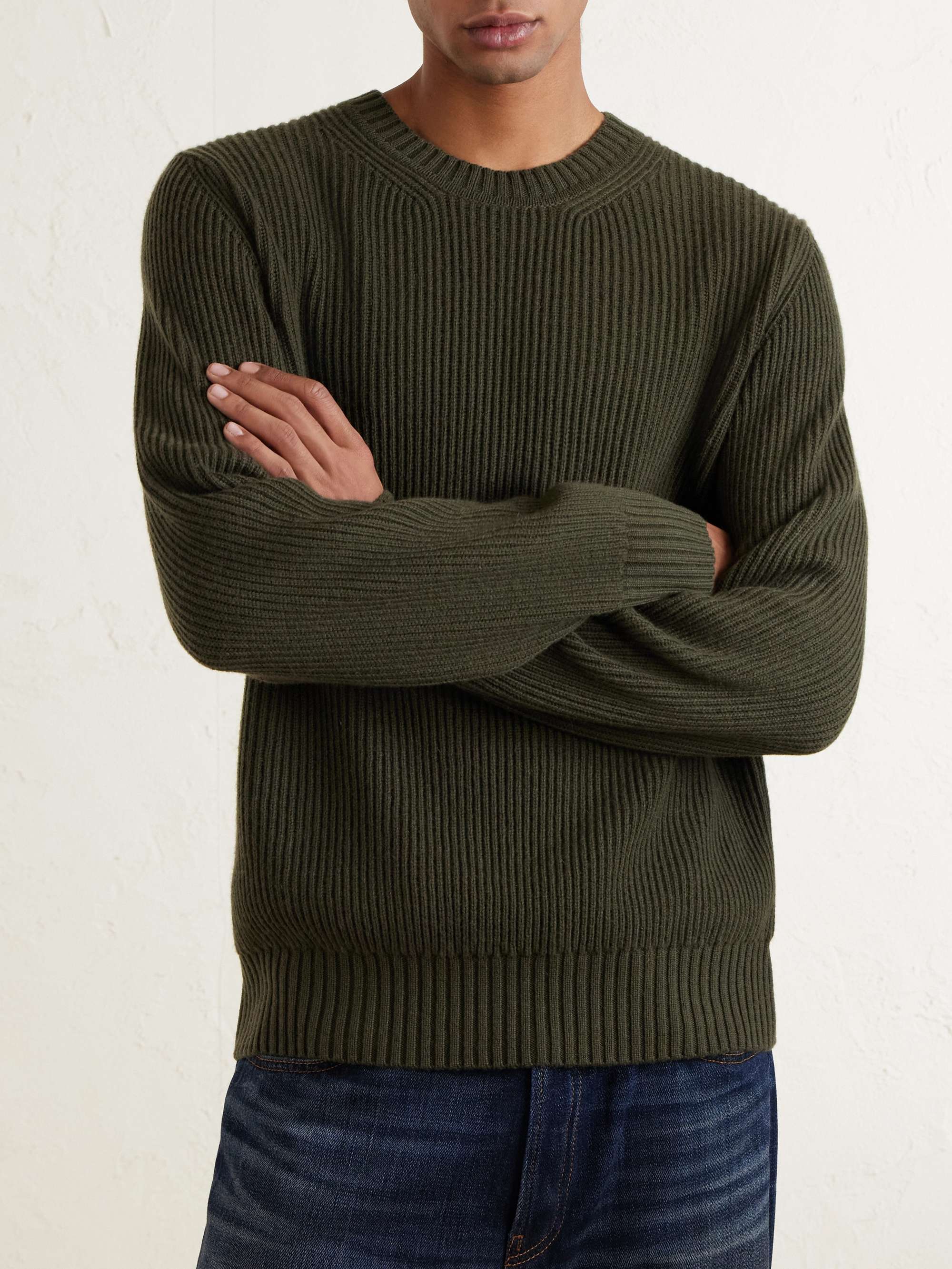 ANDERSON & SHEPPARD Pullover in cashmere a coste