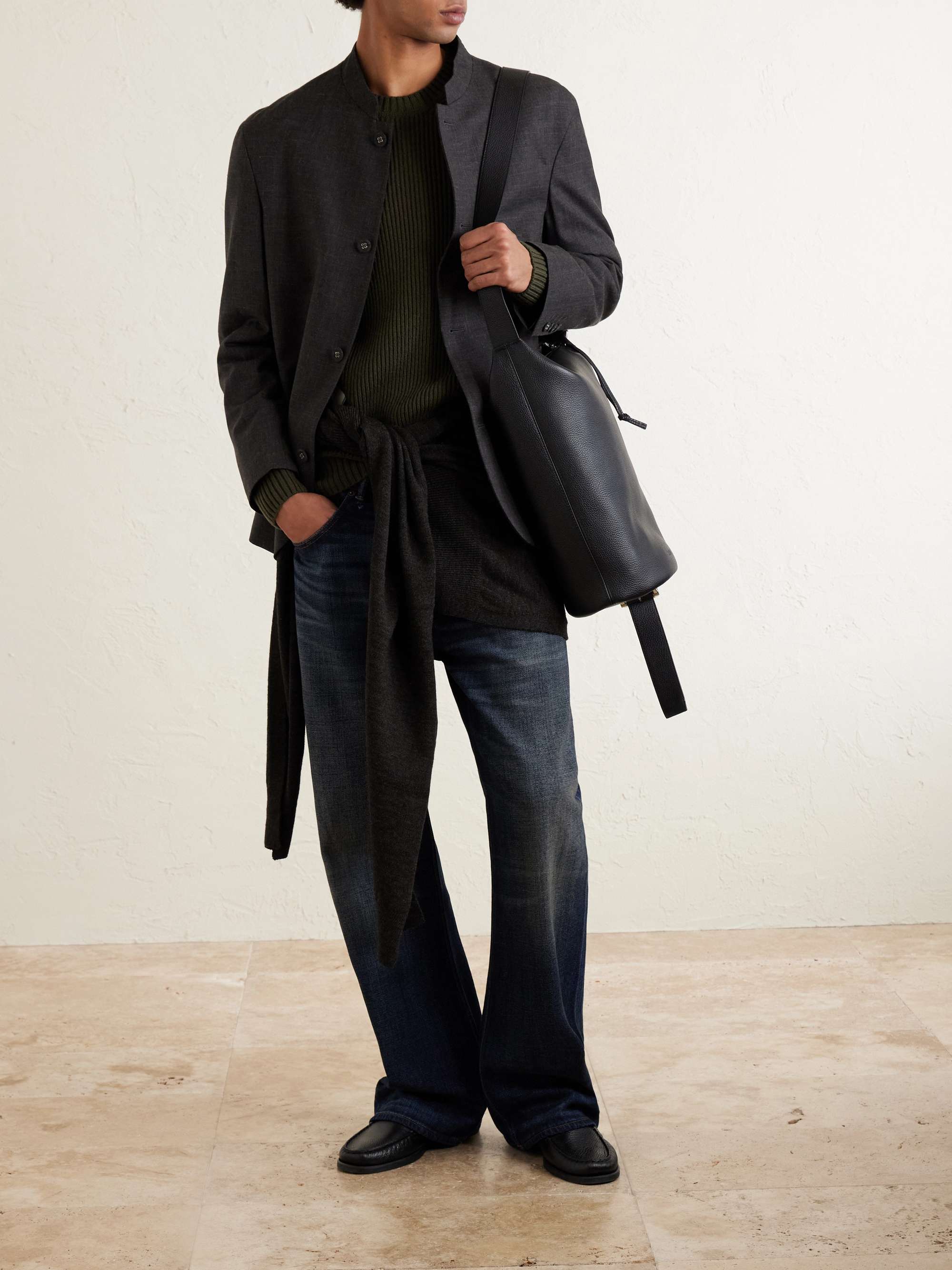 ANDERSON & SHEPPARD Pullover in cashmere a coste