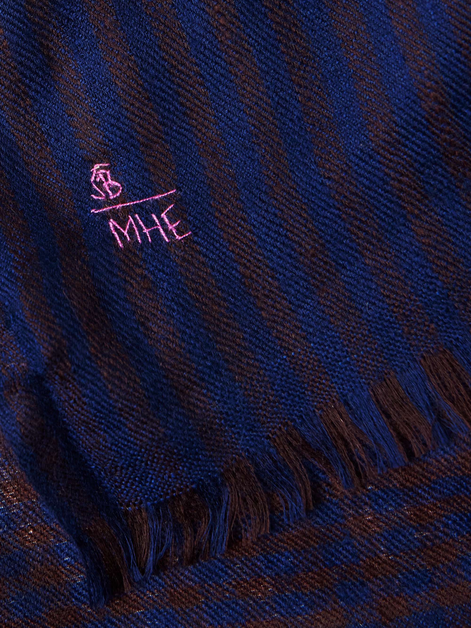 ANDERSON & SHEPPARD + Camoshita Checked Cashmere Scarf