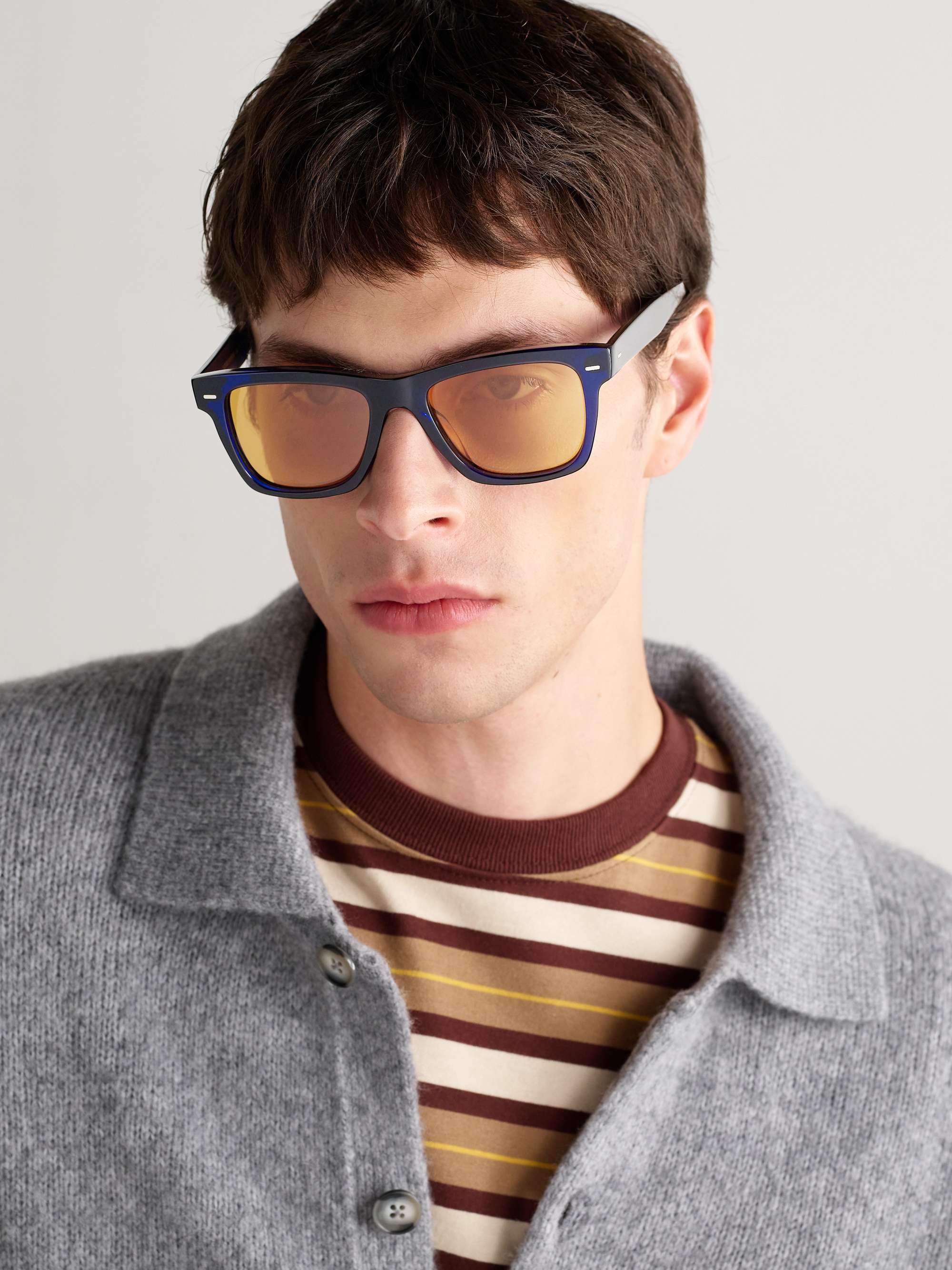OLIVER PEOPLES نظارات شمسية Oliver بإطار مربّع وعدسات مستقطبة من الأسيتات