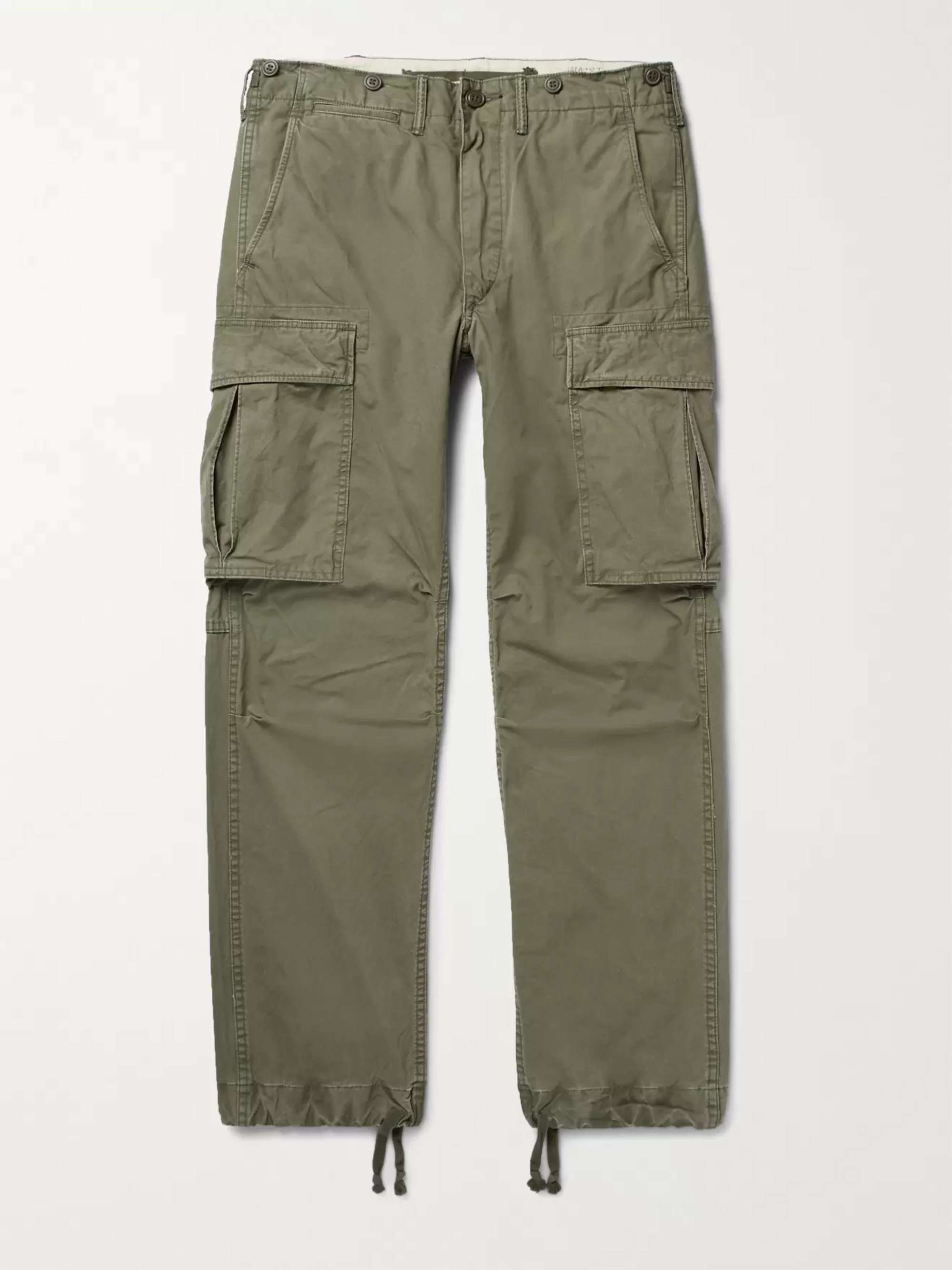 RRL Slim-Fit Tapered Washed-Cotton Cargo Trousers