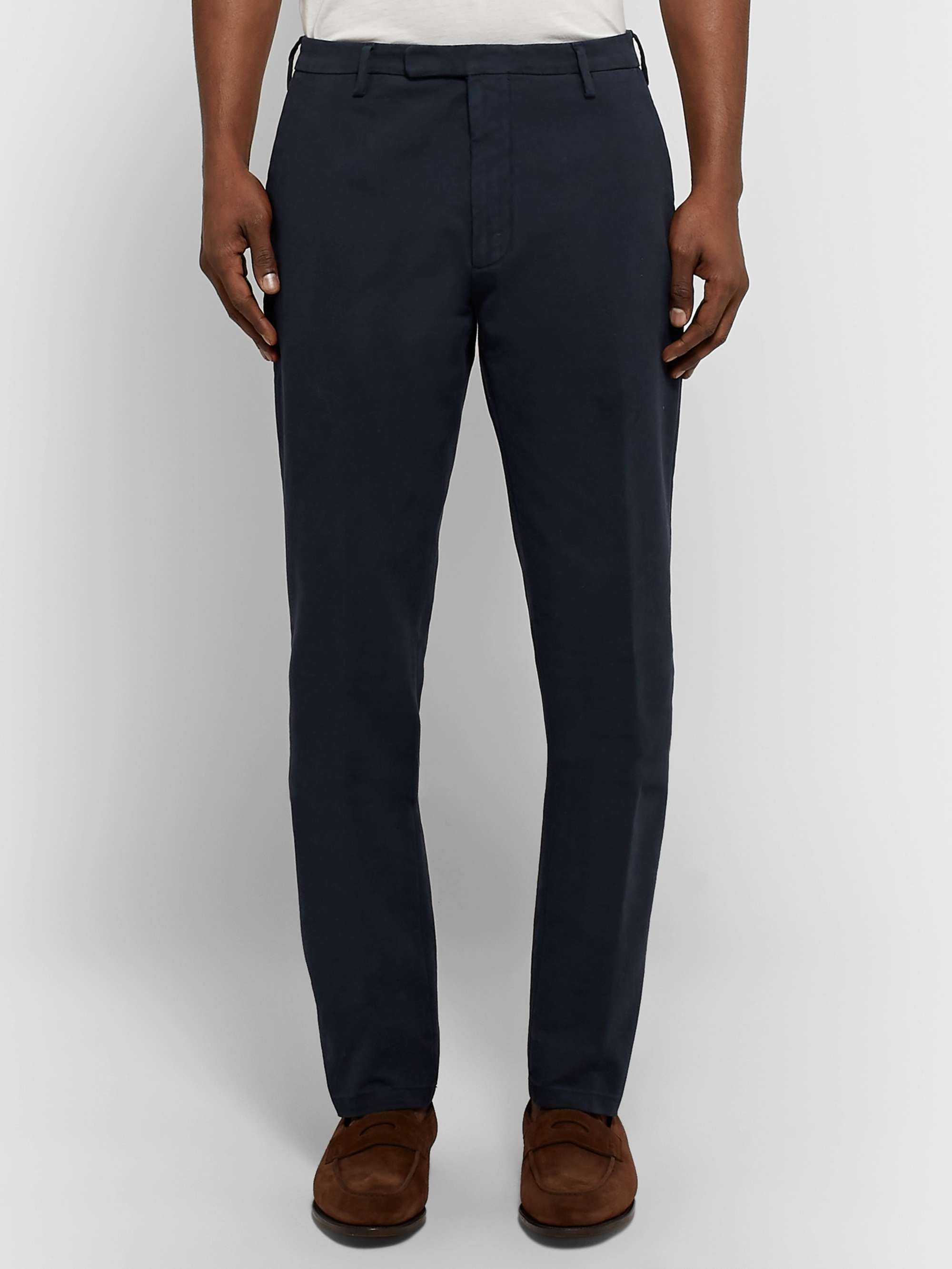 BOGLIOLI Tapered Stretch-Cotton Ottoman Trousers