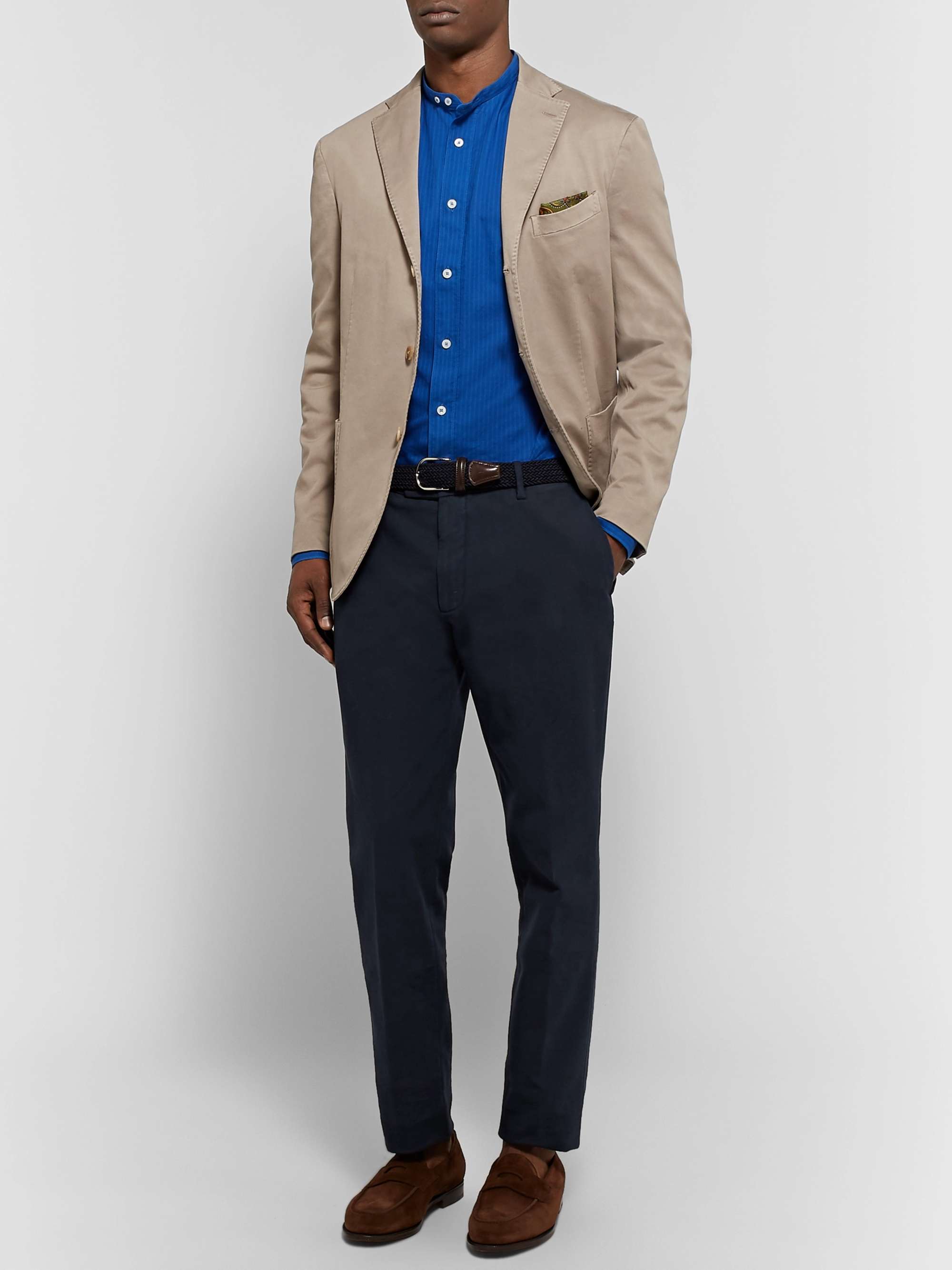 BOGLIOLI Tapered Stretch-Cotton Ottoman Trousers