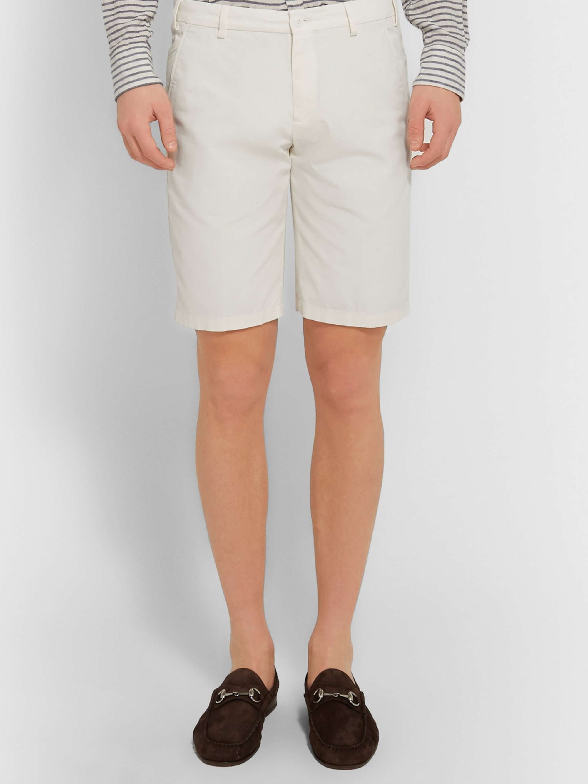 LORO PIANA Slim-Fit Stretch-Cotton Shorts