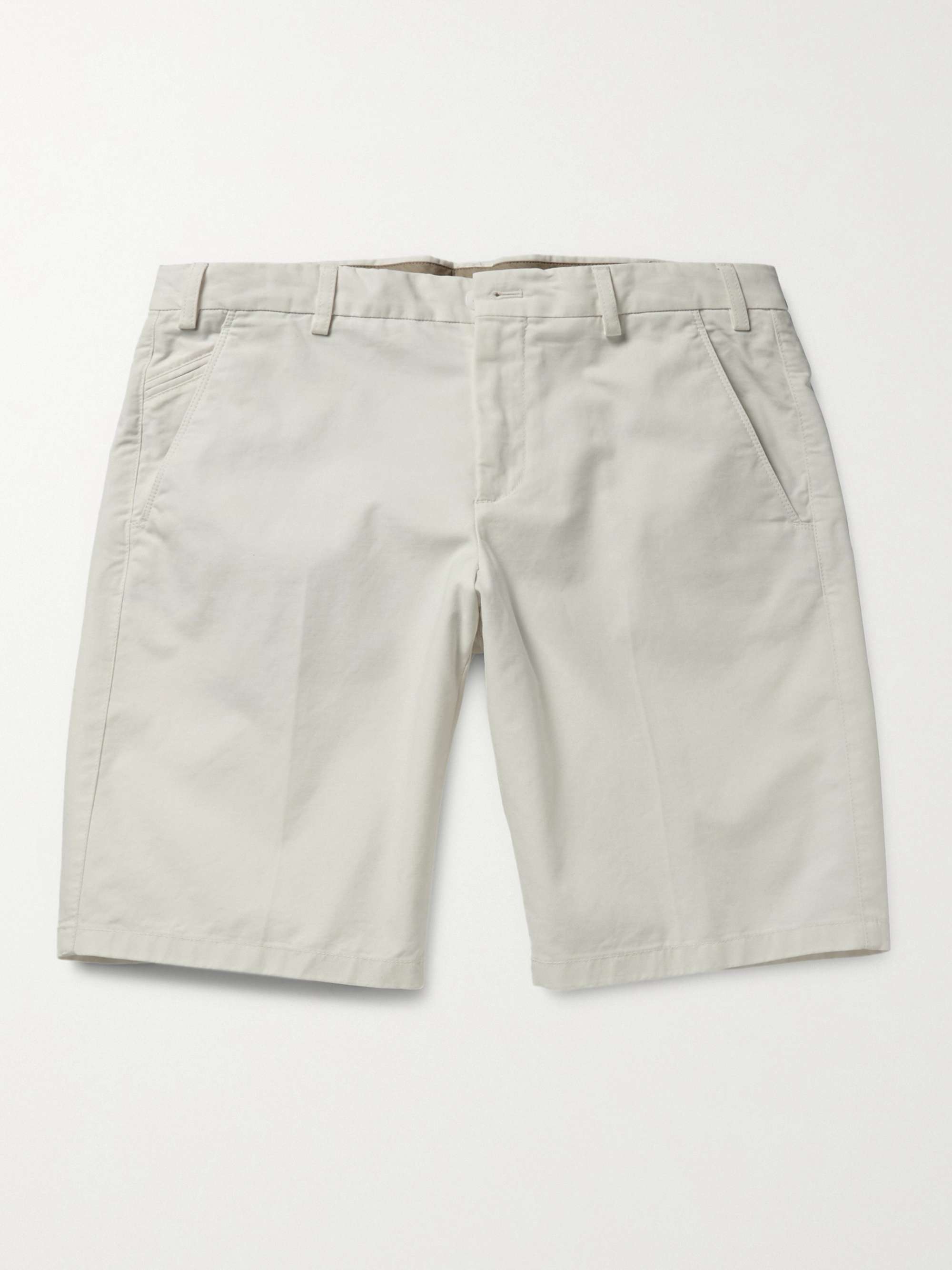 LORO PIANA Slim-Fit Stretch-Cotton Shorts