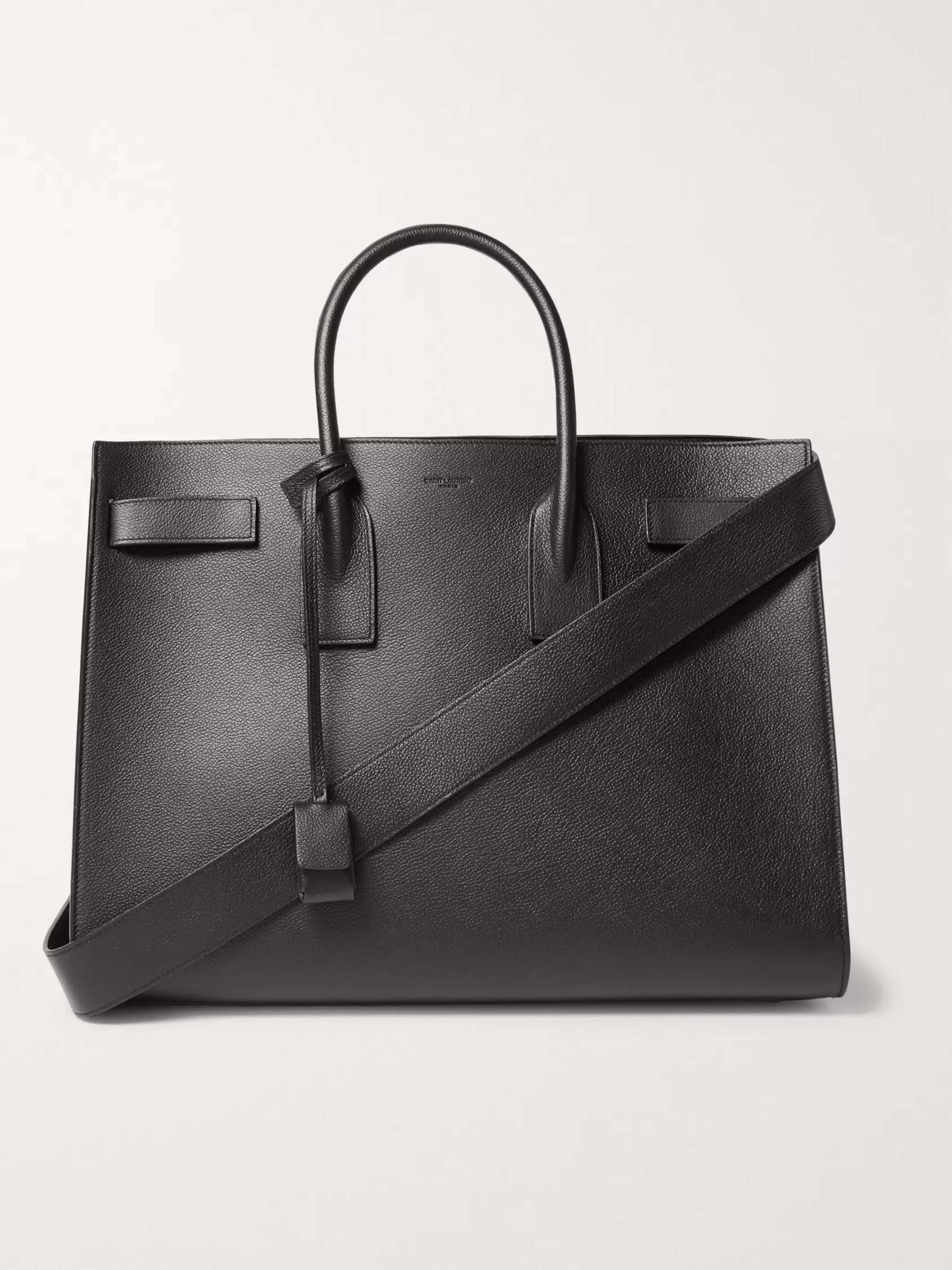 Sac de jour large in grained leather, Saint Laurent