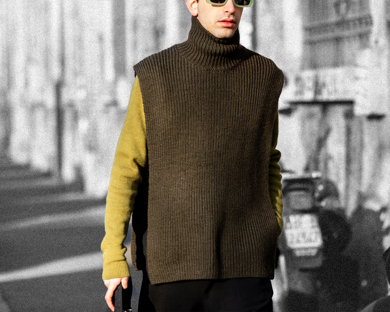 Turtleneck with vest clearance mens