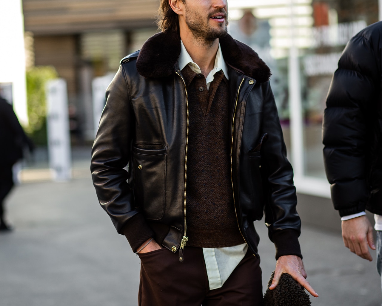 Leather Aviator Jacket - Men - Ready-to-Wear