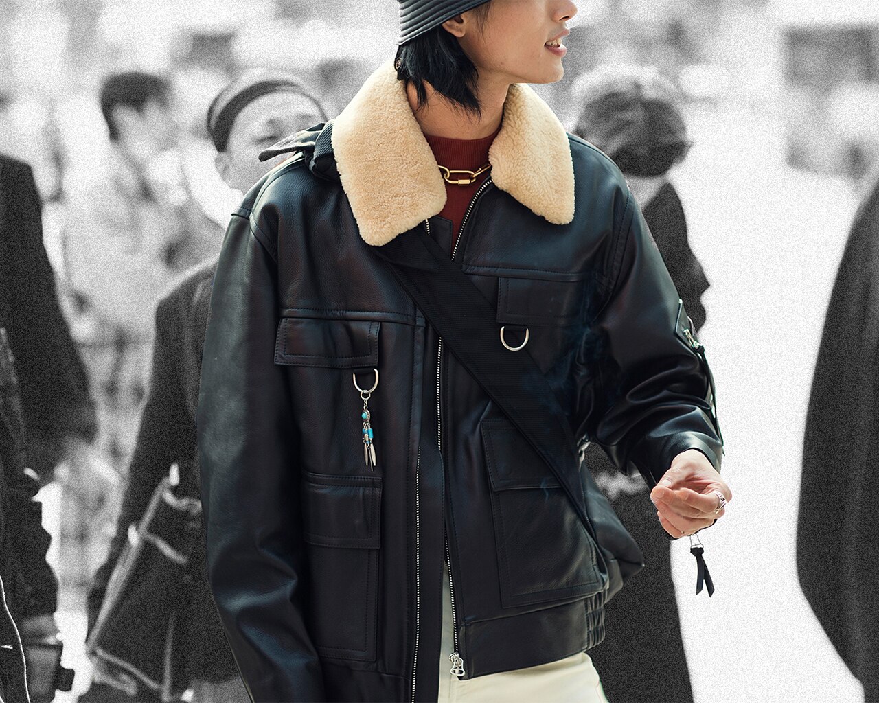 shearling style coat