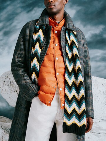 Emporio Armani Fur-collar Coat for Men Mens Clothing Coats Long coats and winter coats 