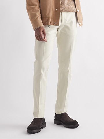 Men's Linen Drawstring Loose Fit Ivory Pants - Island Importer