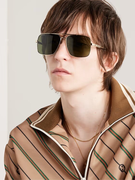 Mens designer aviator shop sunglasses