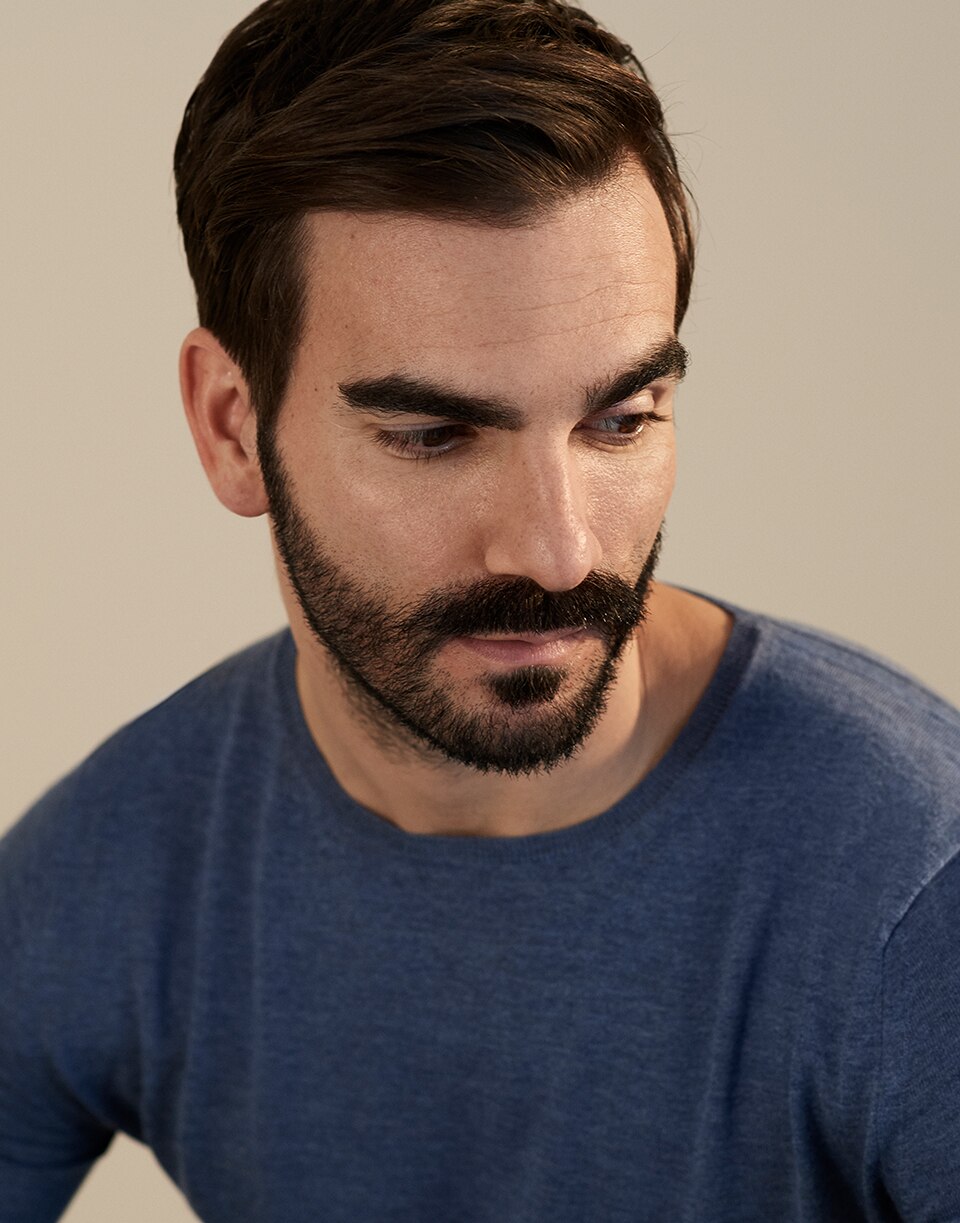 Image of Tailored beard hairstyle with beard