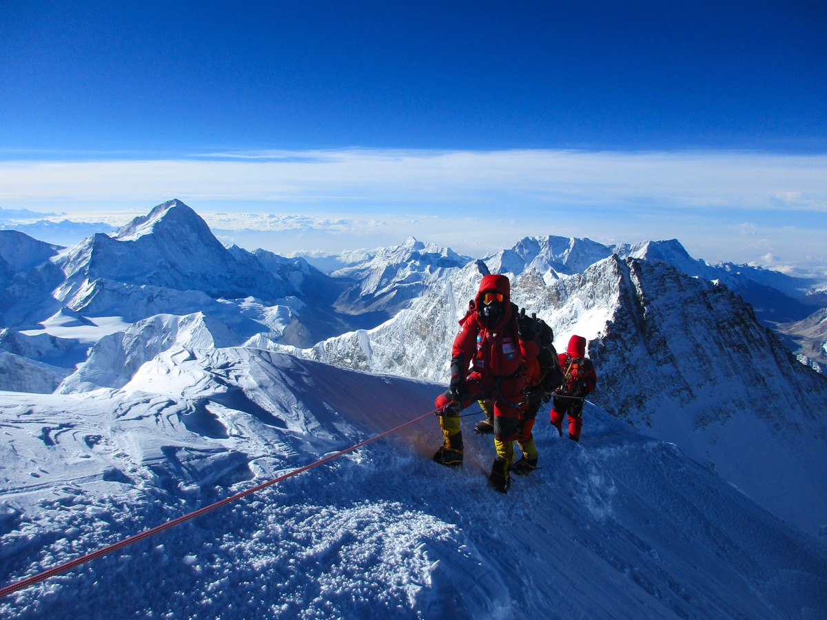 View from the top of Mount Everest r/pics