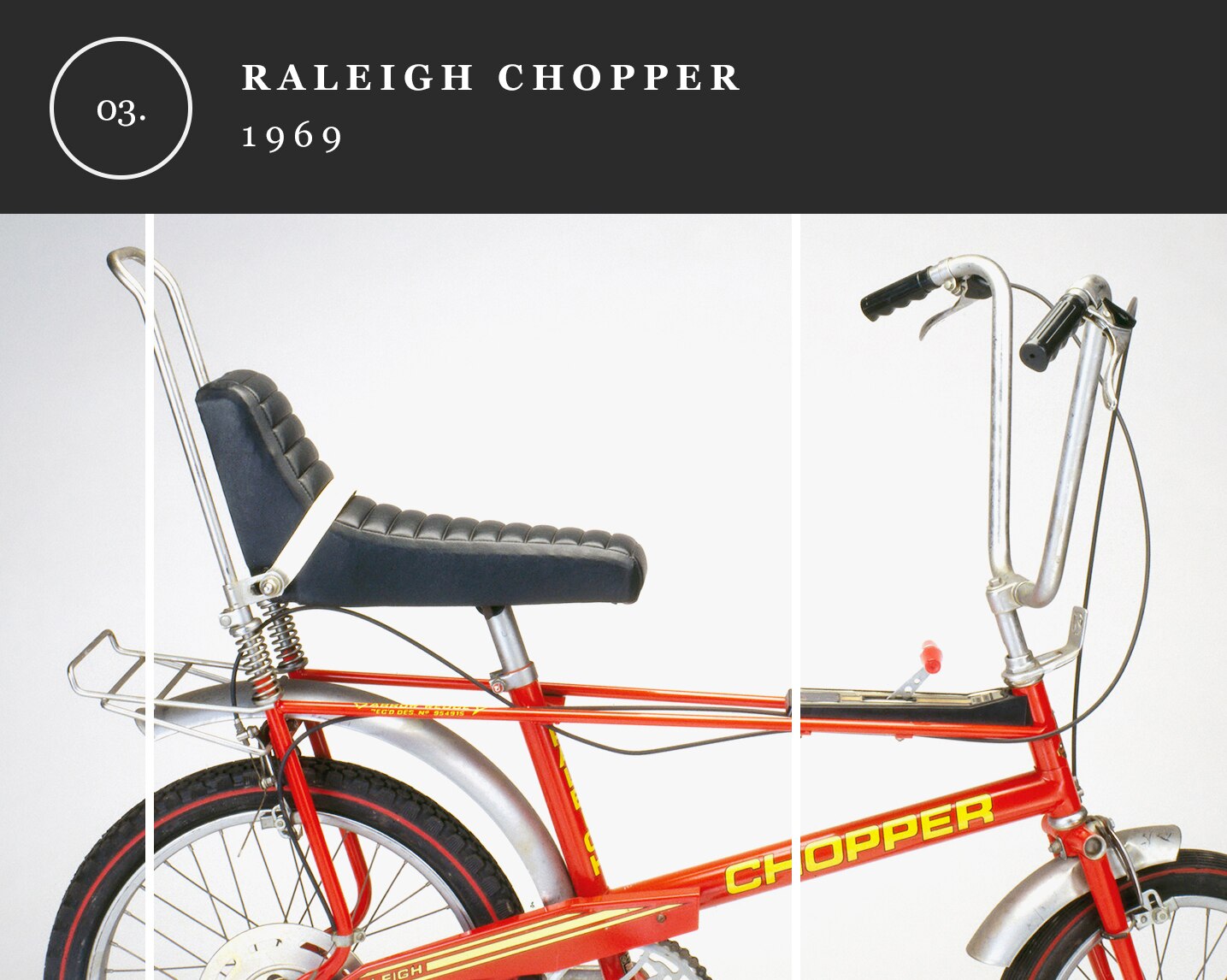 70s raleigh bike style with elongated saddle