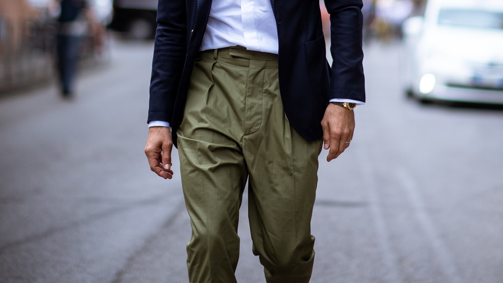 Mens casual pleated pants Clearance