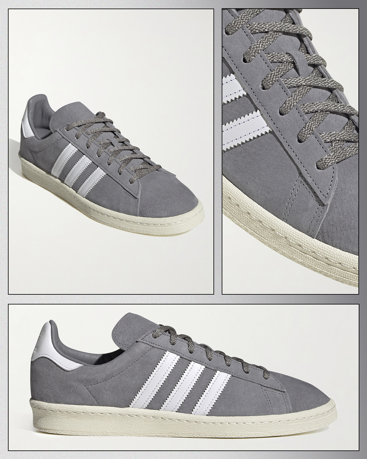 adidas gazelle silver green womens adidas Campus 80s (Black / Silver) main image 1
