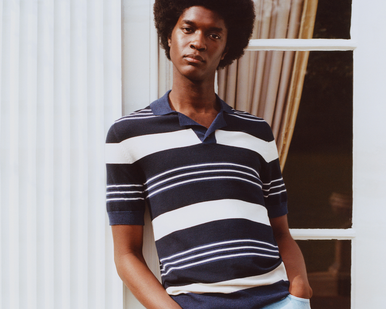 トップス Beck and call  vector mosaic knit polo vector mosaic knit polo （BECK and CALL） NWT 0 MCM Cubic