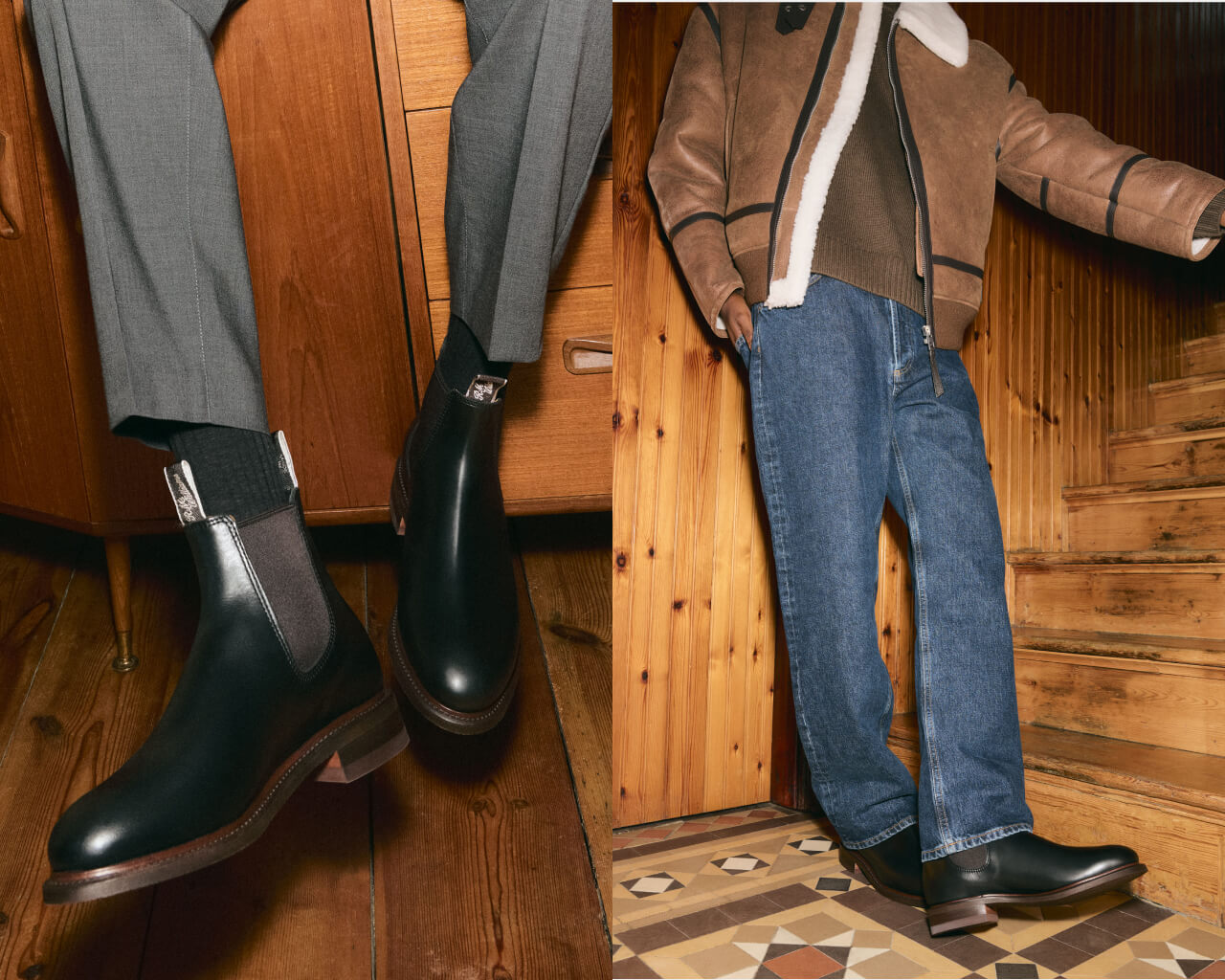 R.M. Williams Black Chelsea Boots with Goodyear Welt R.M.Williams  main image 3
