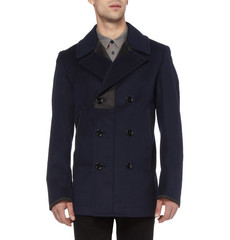 Alexander McQueen Trimmed Wool and Cashmere-Blend Peacoat