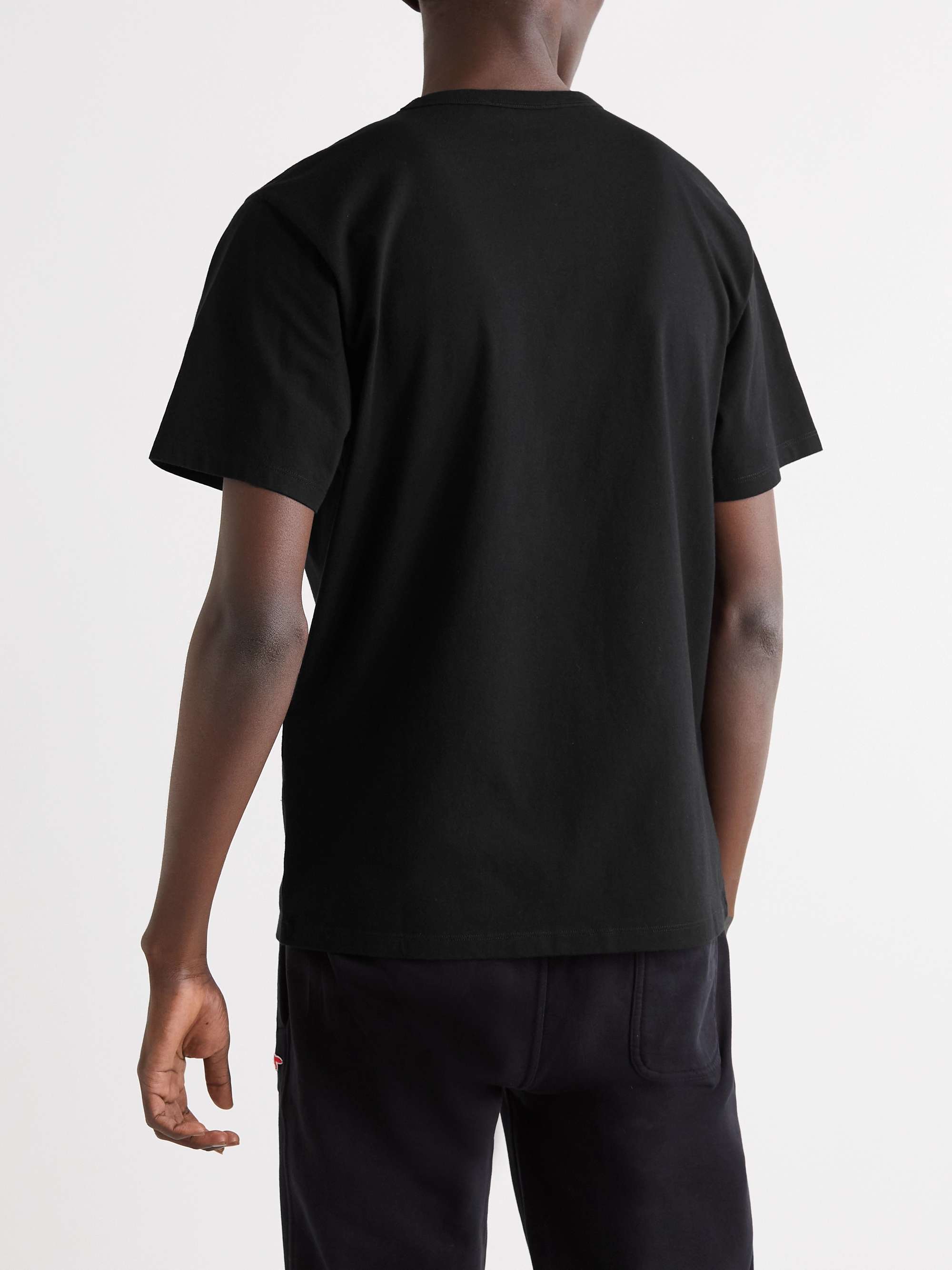 MAISON KITSUNÉ Logo-Appliquéd Cotton-Jersey T-Shirt