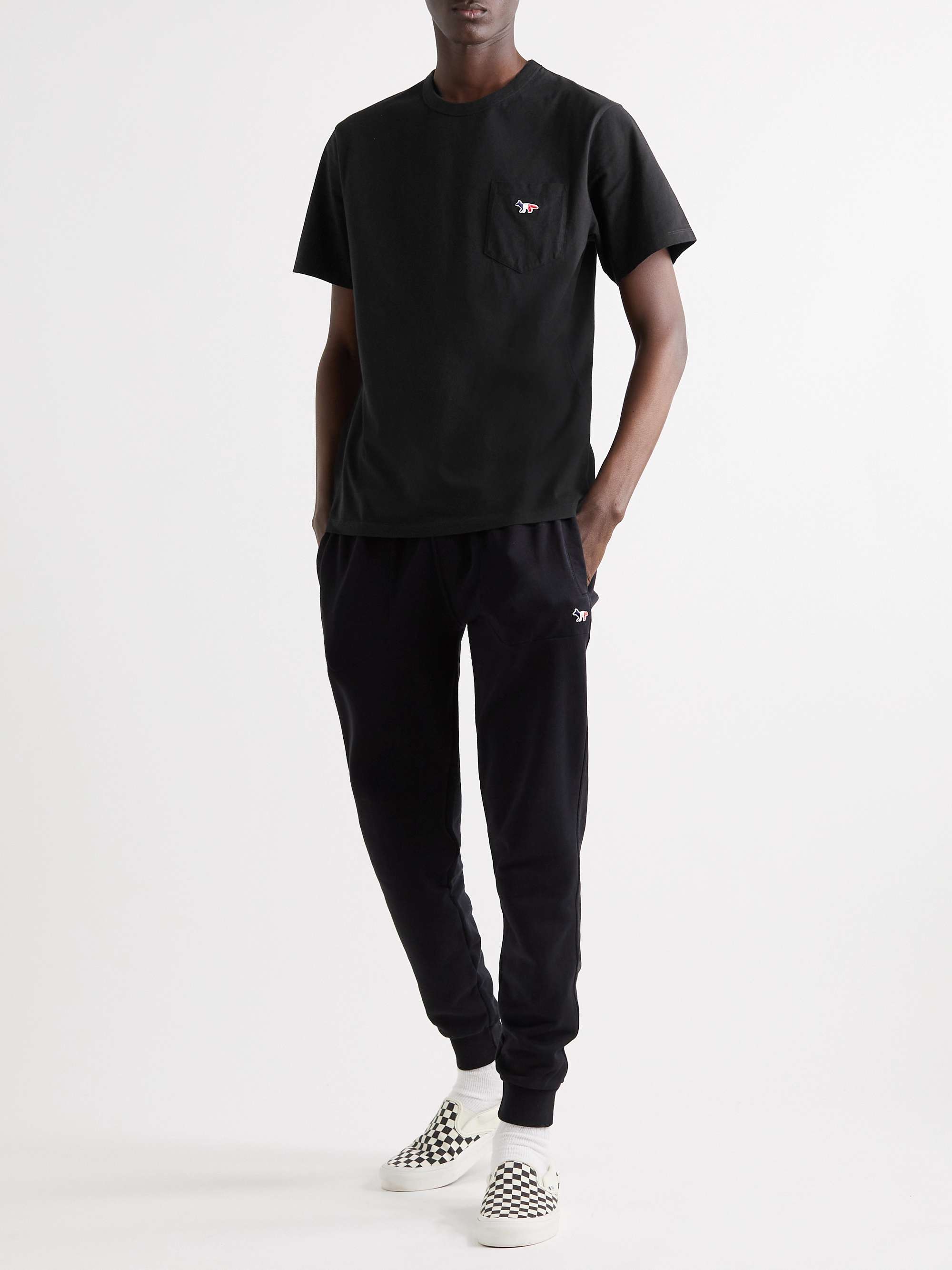 MAISON KITSUNÉ Logo-Appliquéd Cotton-Jersey T-Shirt