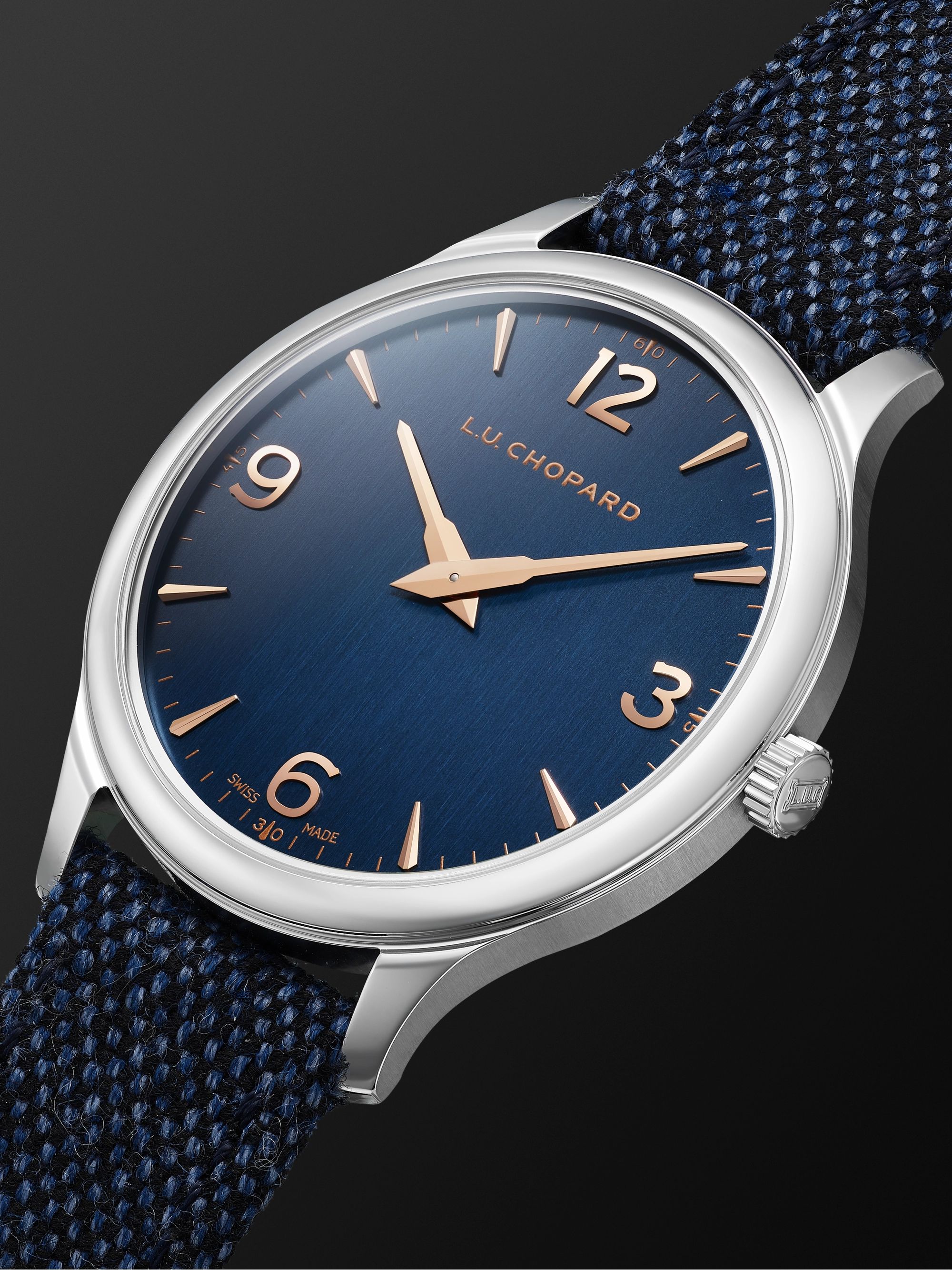 CHOPARD L.U.C XP Automatic 40mm Stainless Steel and Merino Wool Watch, Ref. No. 168592-3002