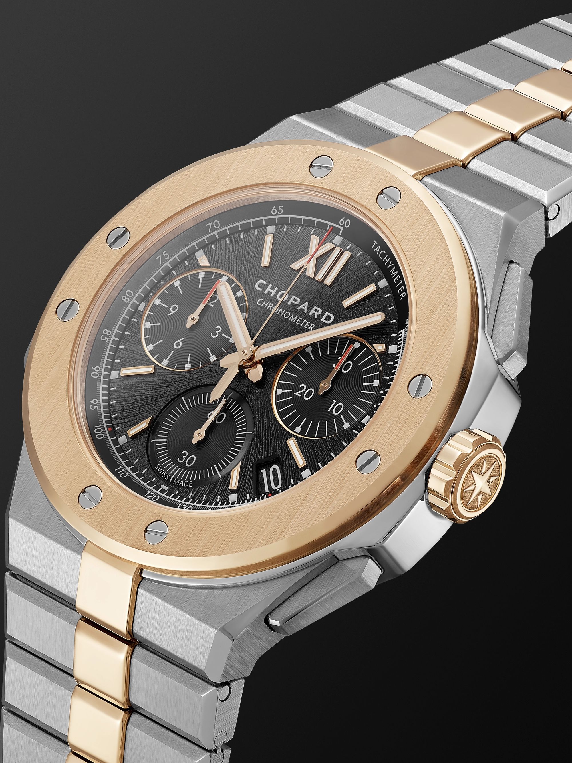 CHOPARD Alpine Eagle XL Chrono Automatic 44mm Lucent Steel and 18-Karat Rose Gold Watch, Ref. No. 298609-6001