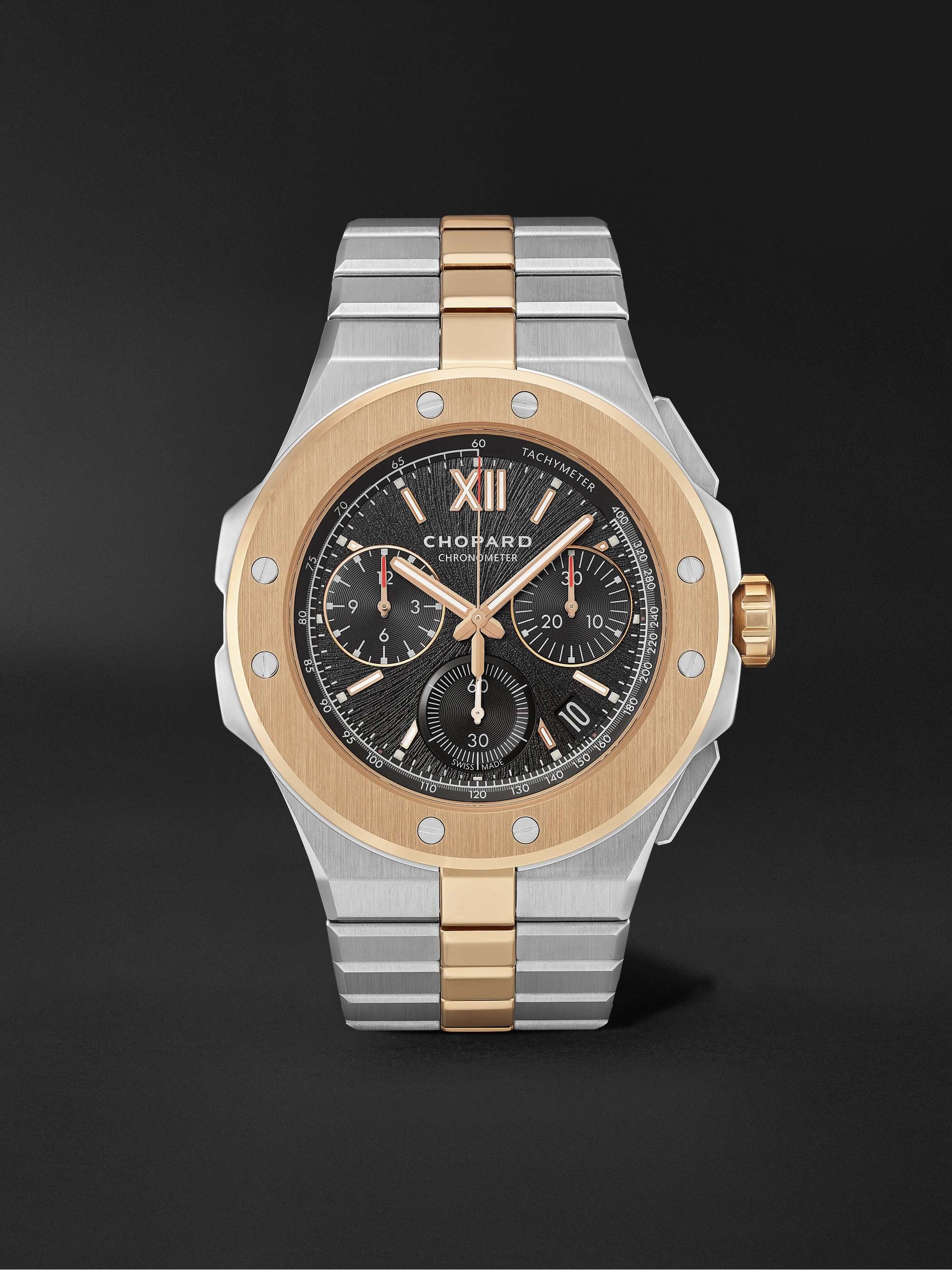Mille Miglia GTS Azzurro Chrono 44 mm Uhr aus Edelstahl mit 