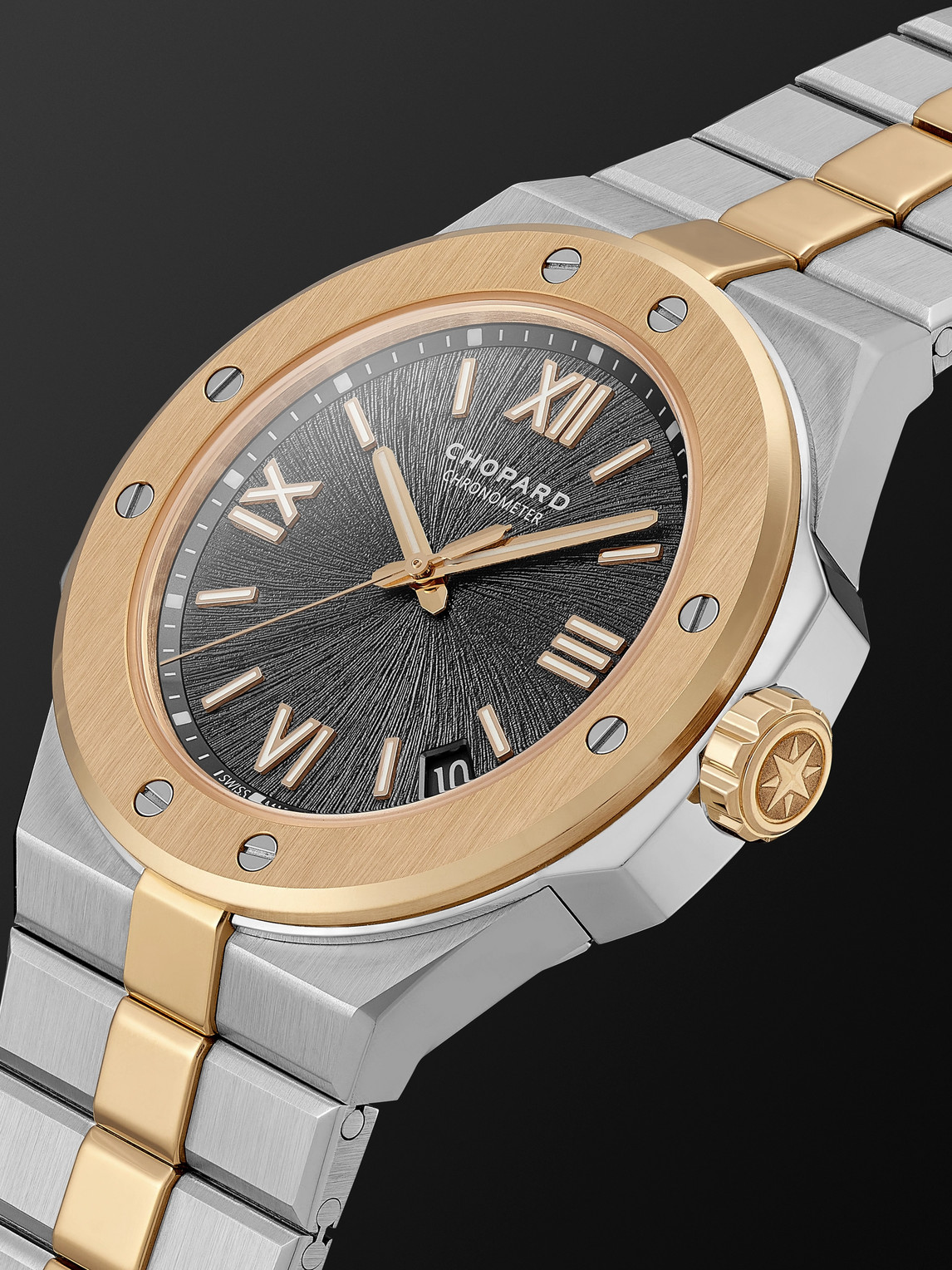  Chopard - Alpine Eagle Large Automatic 41mm Lucent Steel And 18-karat Rose Gold Watch, Ref. No. 298600-6001 - Men - Black 