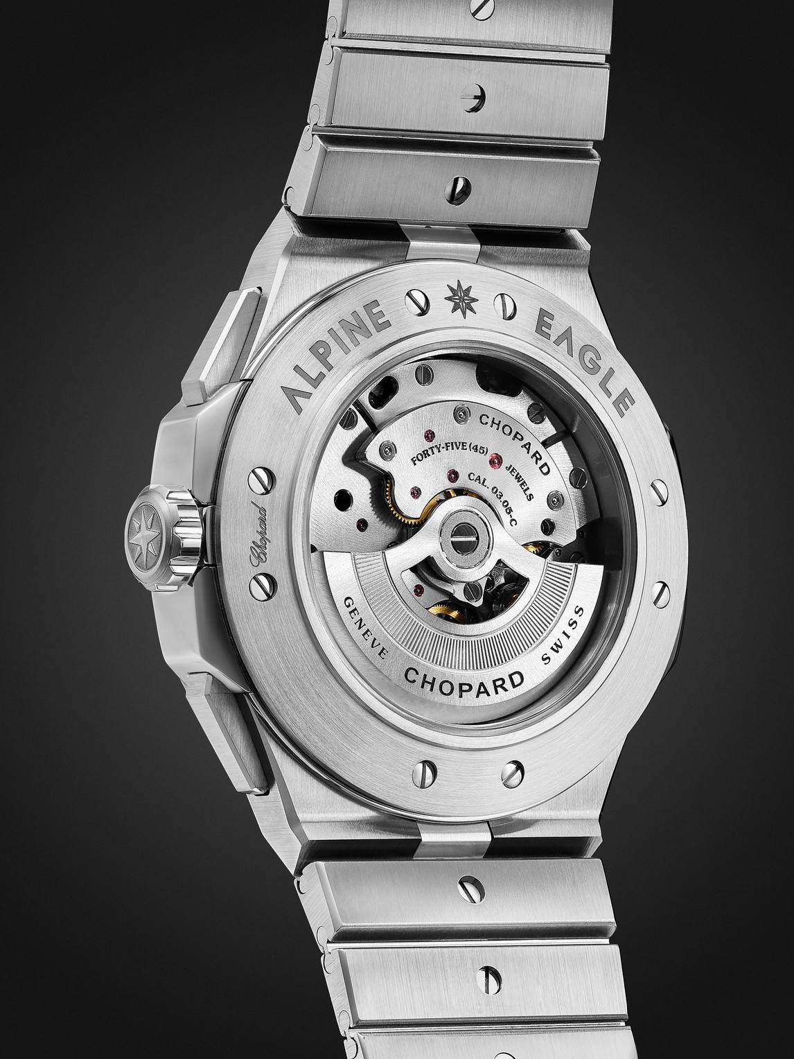 Shop Chopard Alpine Eagle Xl Chrono Automatic 44mm Lucent Steel Watch, Ref. No. 298609-3001 In Blue