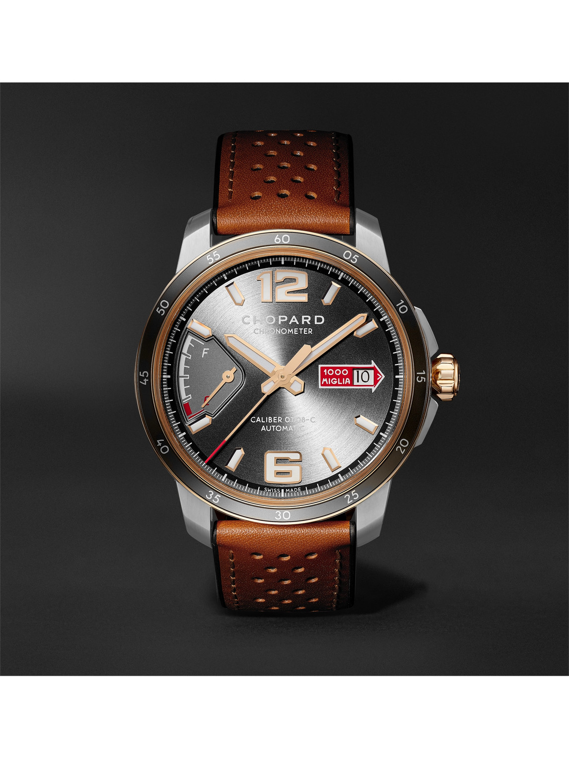 Chopard Mille Miglia Gts Power Control Limited Edition Automatic 43mm, 18-karat Rose Gold, Stainless Steel A In Gray