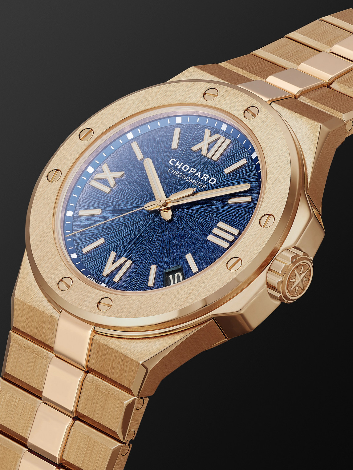  Chopard - Alpine Eagle Large Automatic 41mm 18-karat Rose Gold Watch, Ref. No. 295363-5001 - Men - Blue 