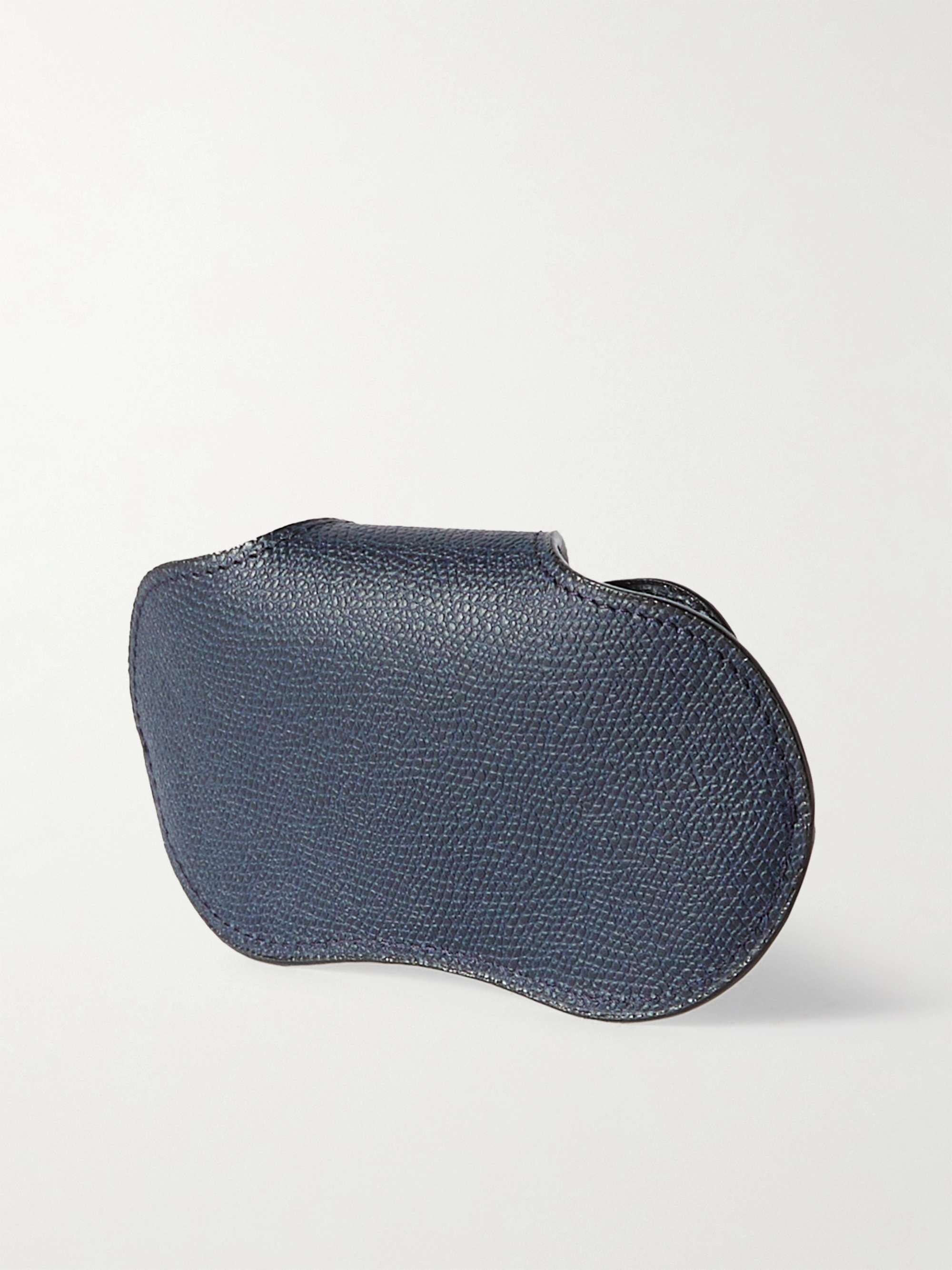 VALEXTRA Pebble-Grain Leather Sunglasses Case