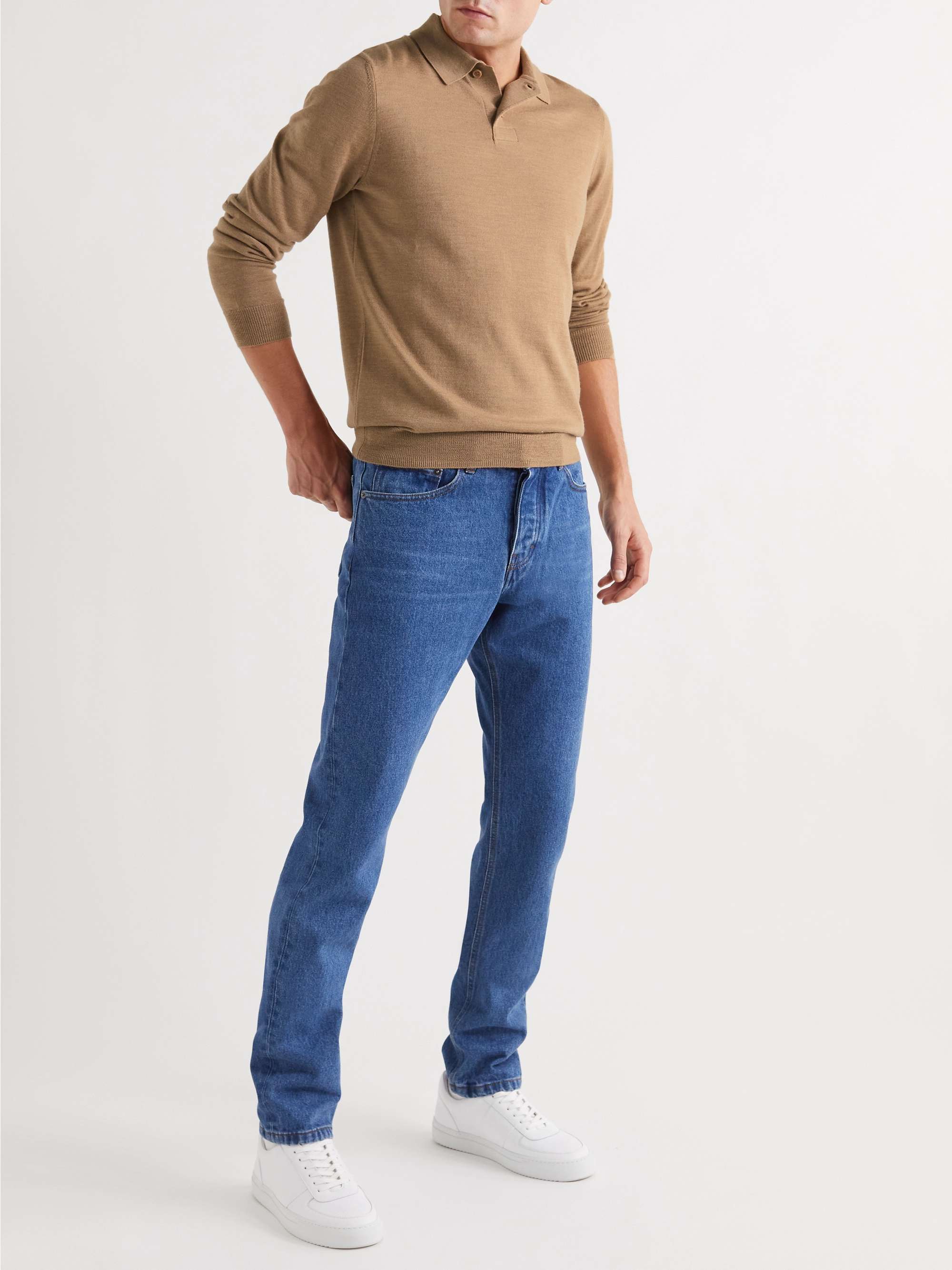 A.P.C. Jerry Merino Wool Polo Shirt