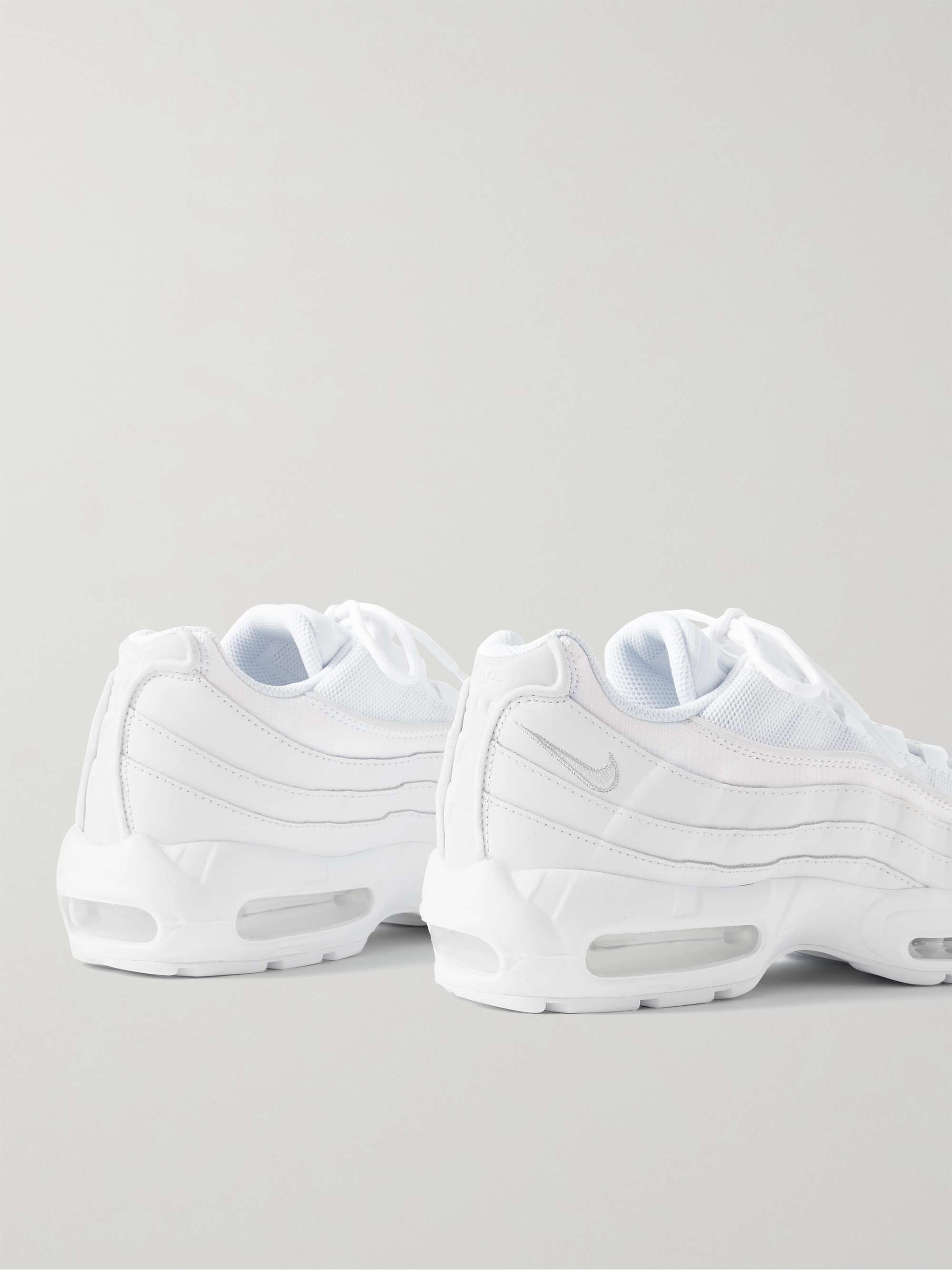 NIKE Air Max 95 Essential Leather and Suede-Trimmed Mesh Sneakers