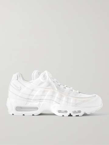 NIKE Air Max 95 Essential Leather and Suede-Trimmed Mesh Sneakers