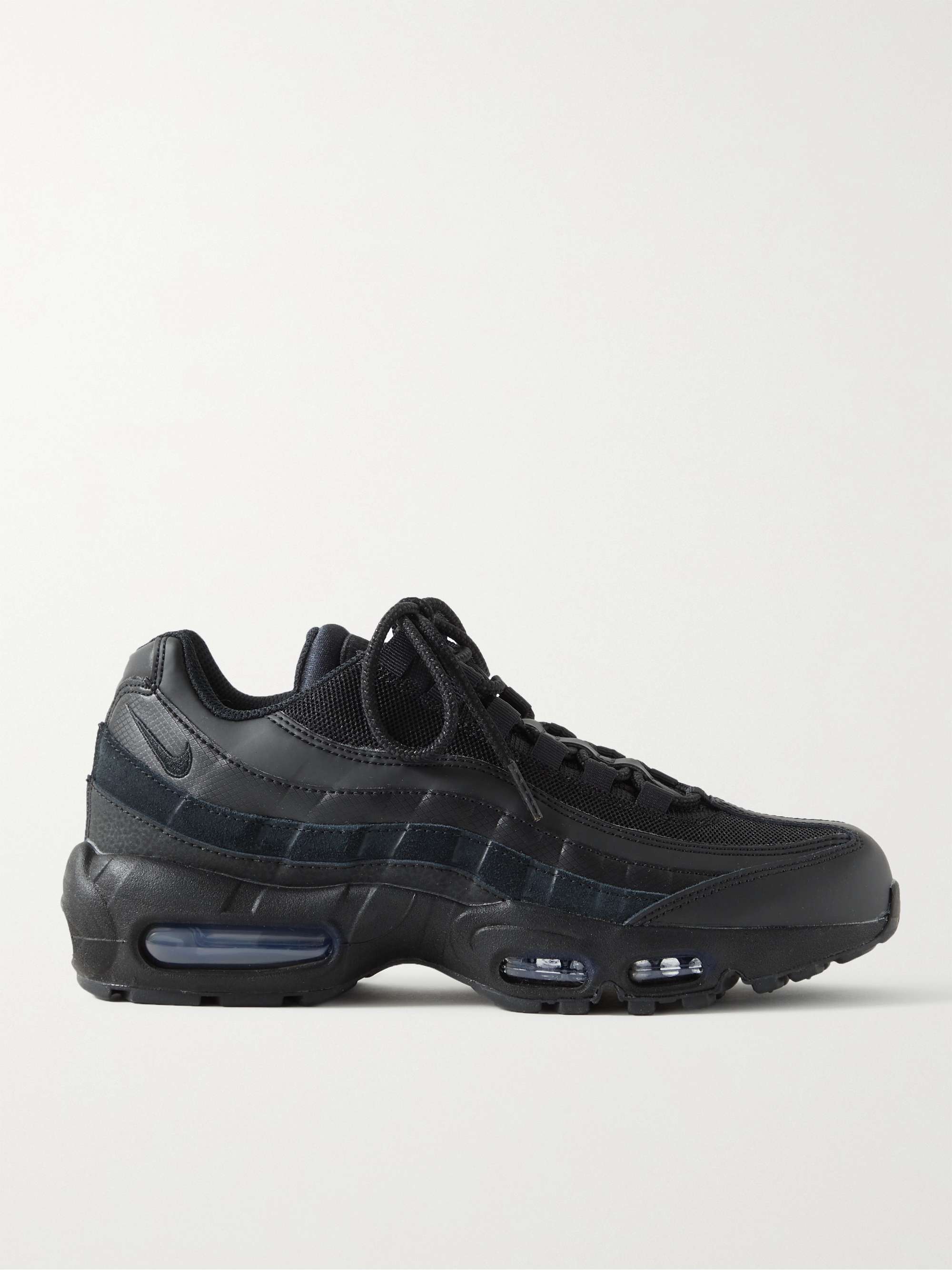 Air Max 95 Essential Leather- and Suede-Trimmed Mesh Sneakers