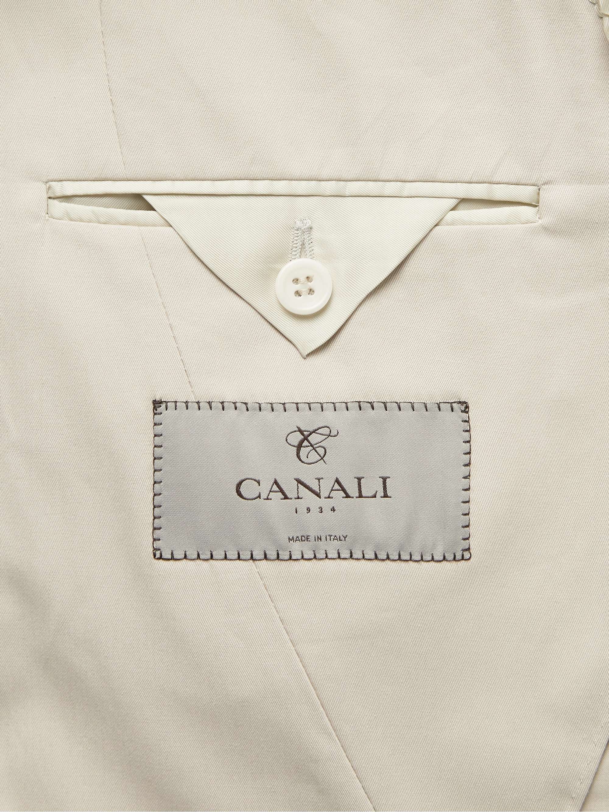 CANALI Slim-Fit Cotton-Blend Twill Suit Jacket