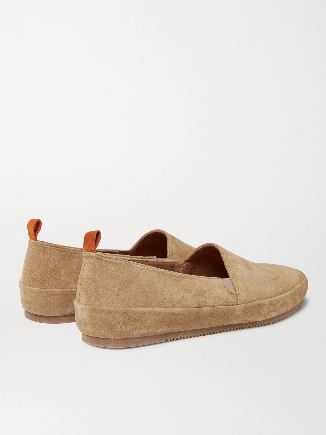 Shop Mulo Suede Loafers In Neutrals