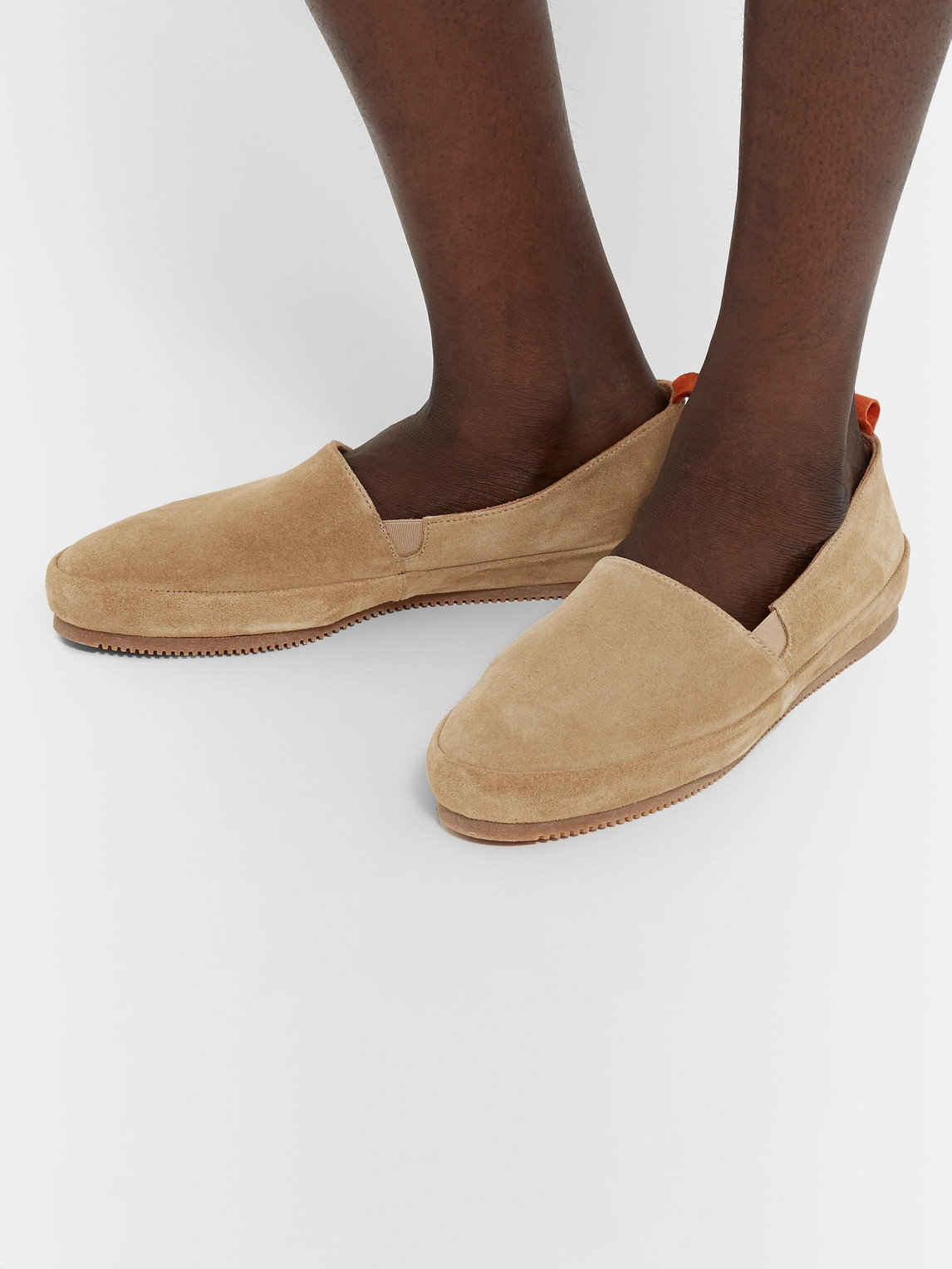 Shop Mulo Suede Loafers In Neutrals