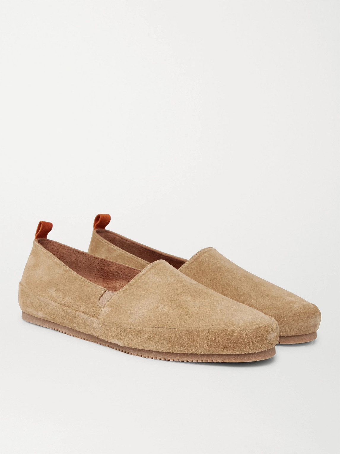 Shop Mulo Suede Loafers In Neutrals