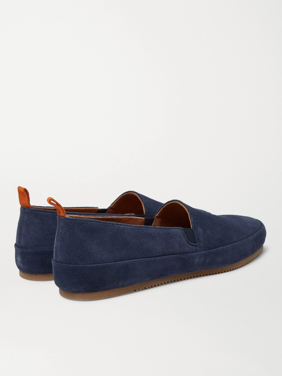 Shop Mulo Suede Loafers In Blue