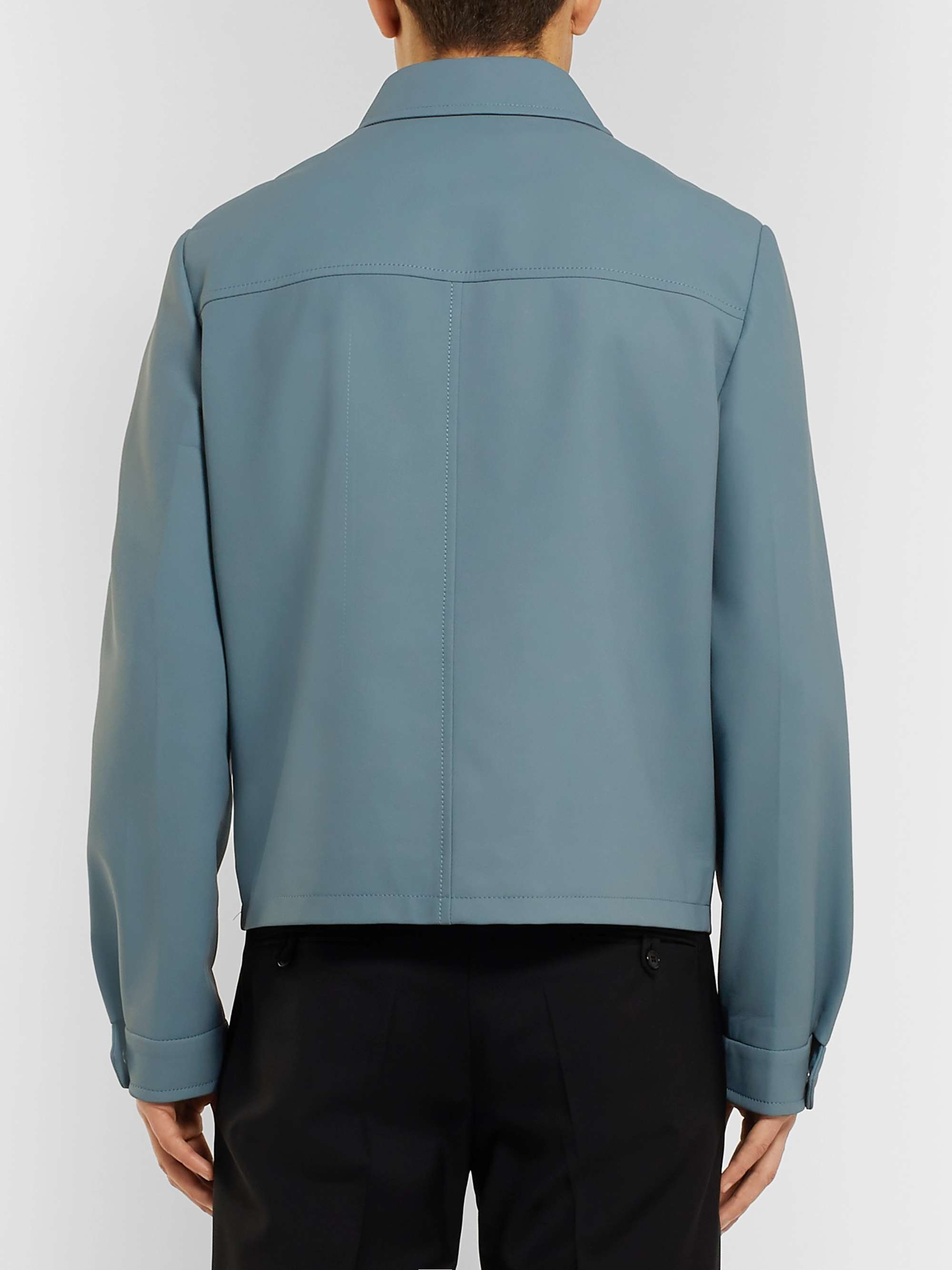 PRADA Matte-Leather Blouson Jacket